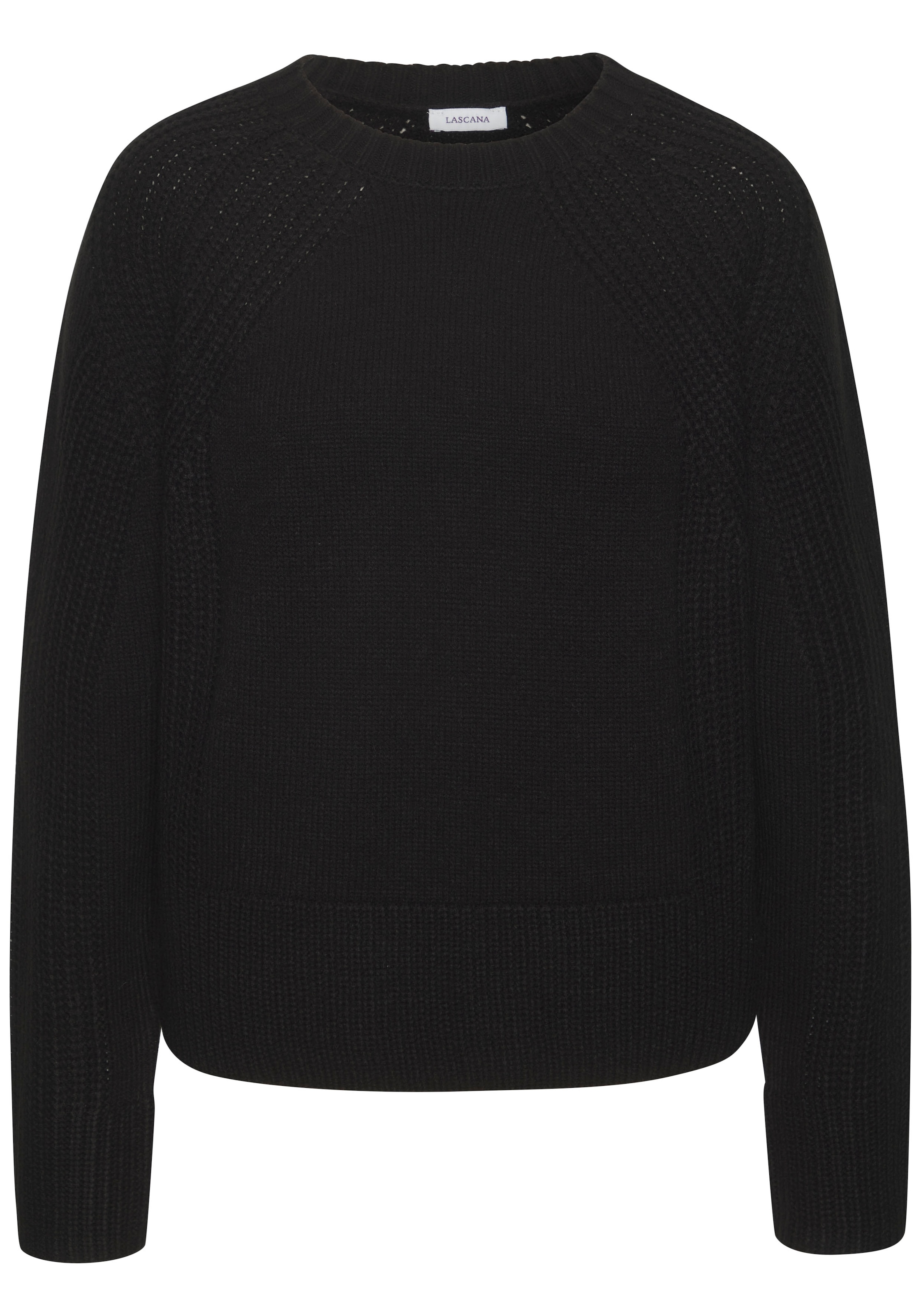 LASCANA Strickpullover, mit Grobstrick-Details, Damen Pullover mit Rundhals
