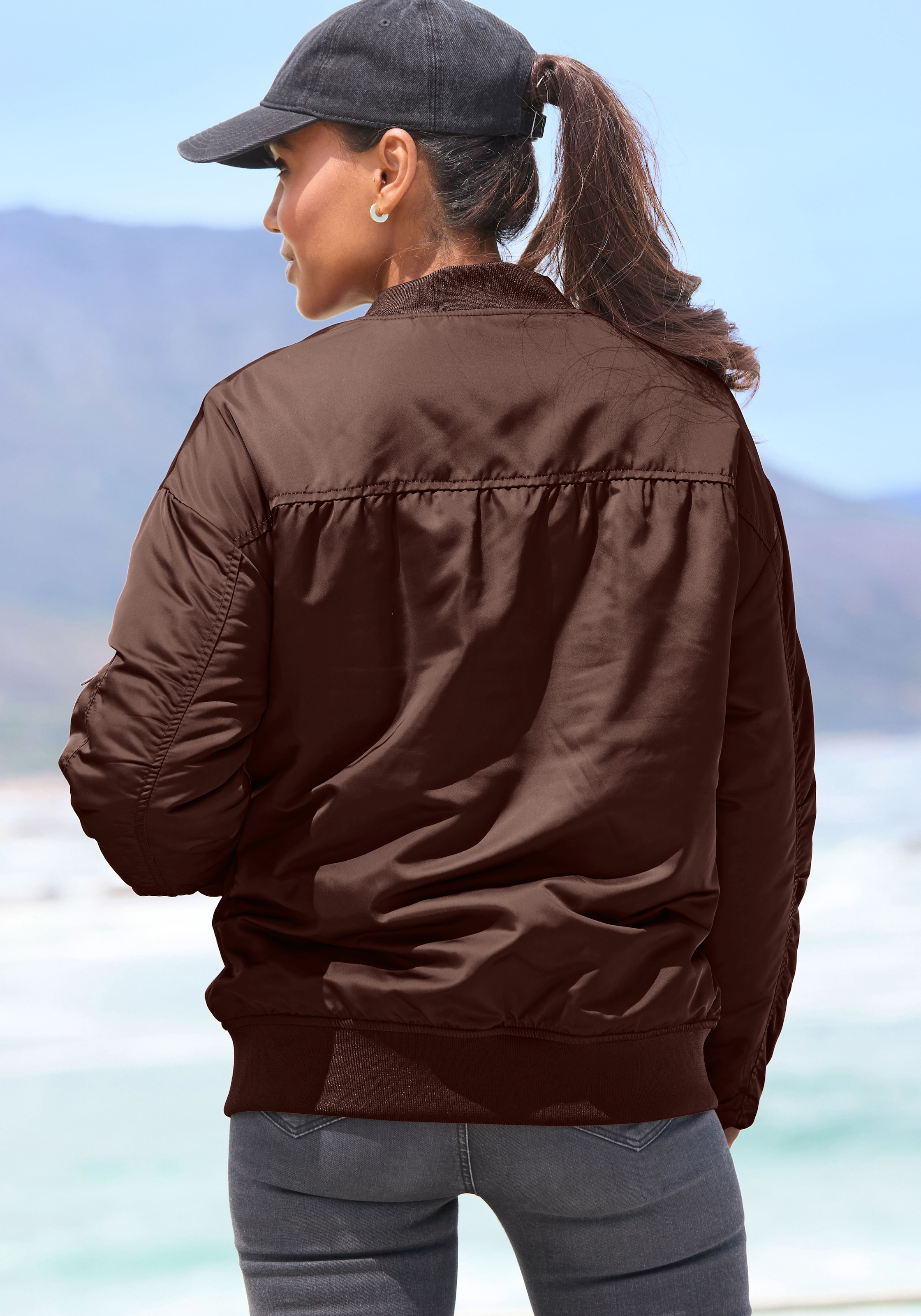 Buffalo Wendejacke Dunkelbraun/Leoprint, Bomberjacke, modisch