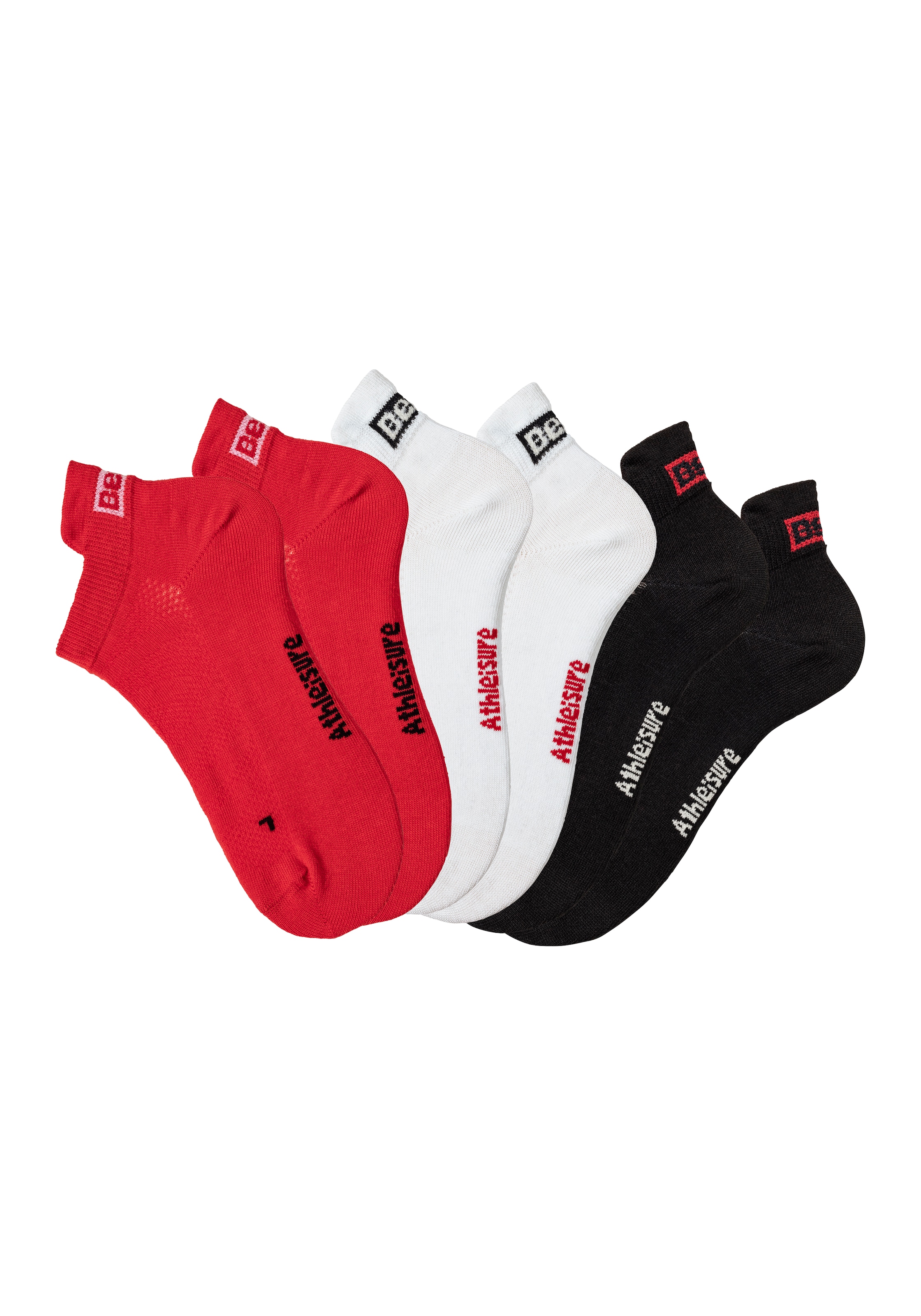 Bench. Sneakersocken, (Packung, 6 Paar), mit Lüftungskanälen in Netzstruktur