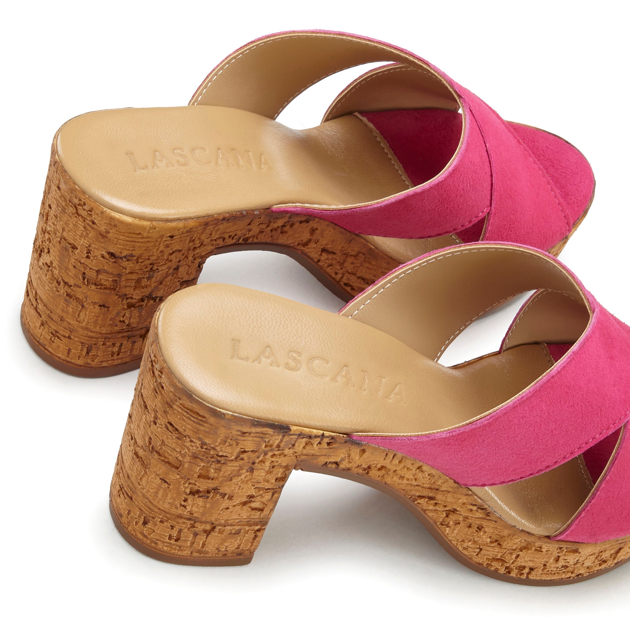 LASCANA Pantolette »Sommerschuh, offener Schuh, Sandalette, Mule,«  aus Leder mit Blockabsatz