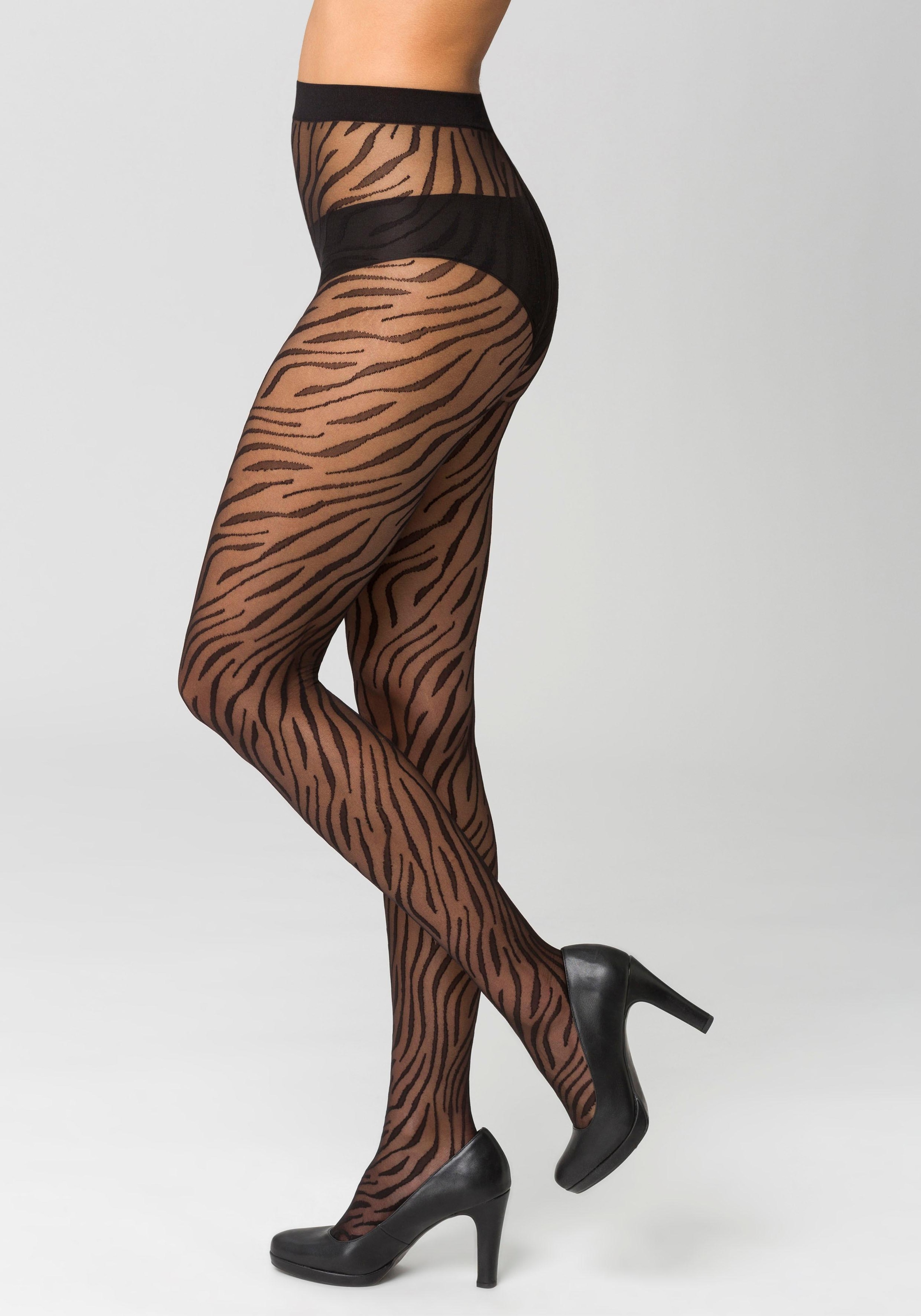 petite fleur gold Feinstrumpfhose, mit animal Print