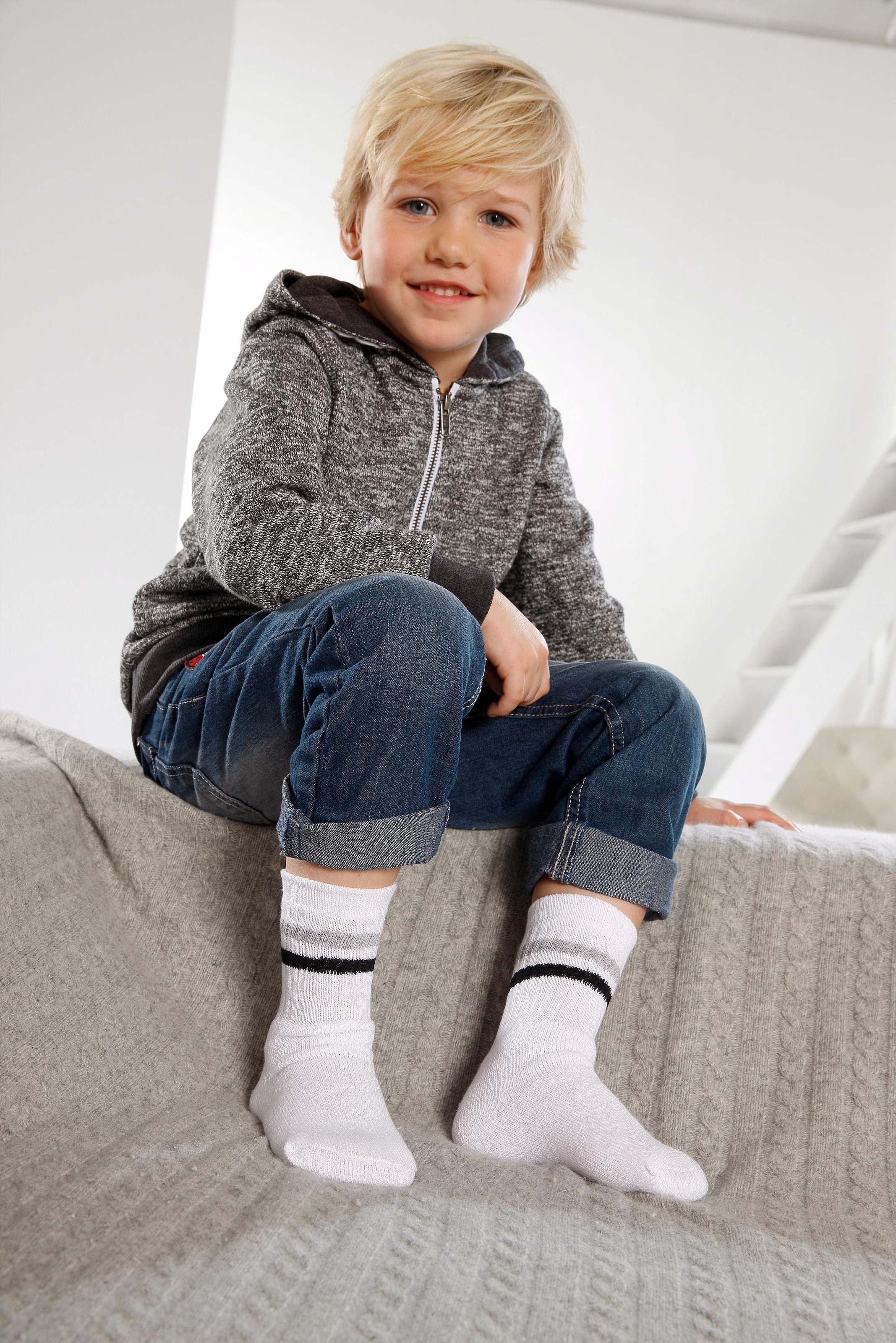 Go in Freizeitsocken Packung, 6 Paar tlg. mit farbigen Streifen