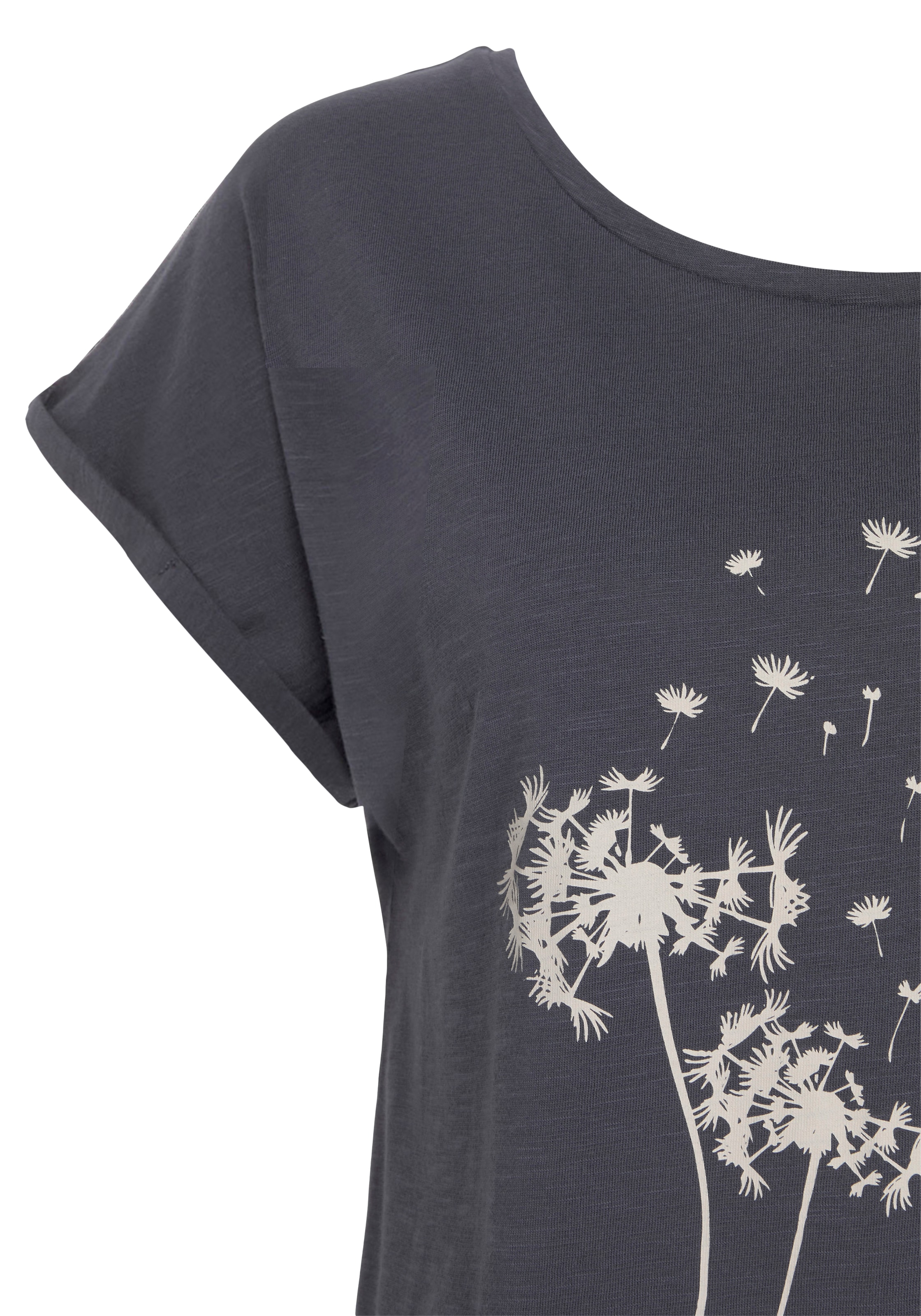 Vivance T-Shirt »mit Frontdruck "Pusteblume"«, aus weicher Baumwoll-Qualität