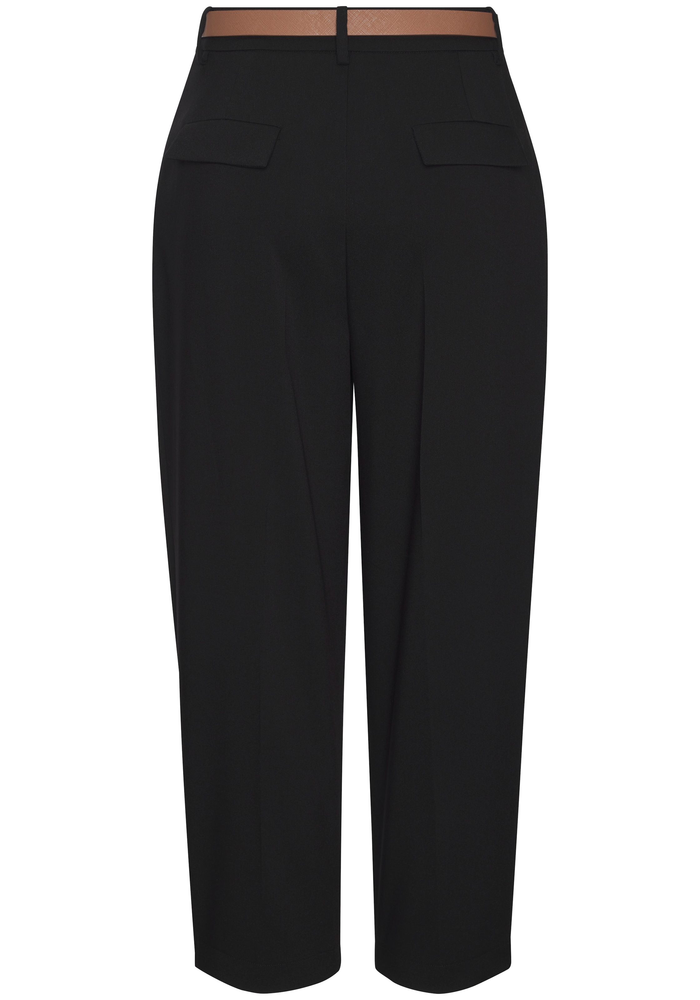 LASCANA Bundfaltenhose »mit schmalem Gürtel in Barrel Form«  mit Gürtel, in modischer Barrel-Form, Businesshose, bequem