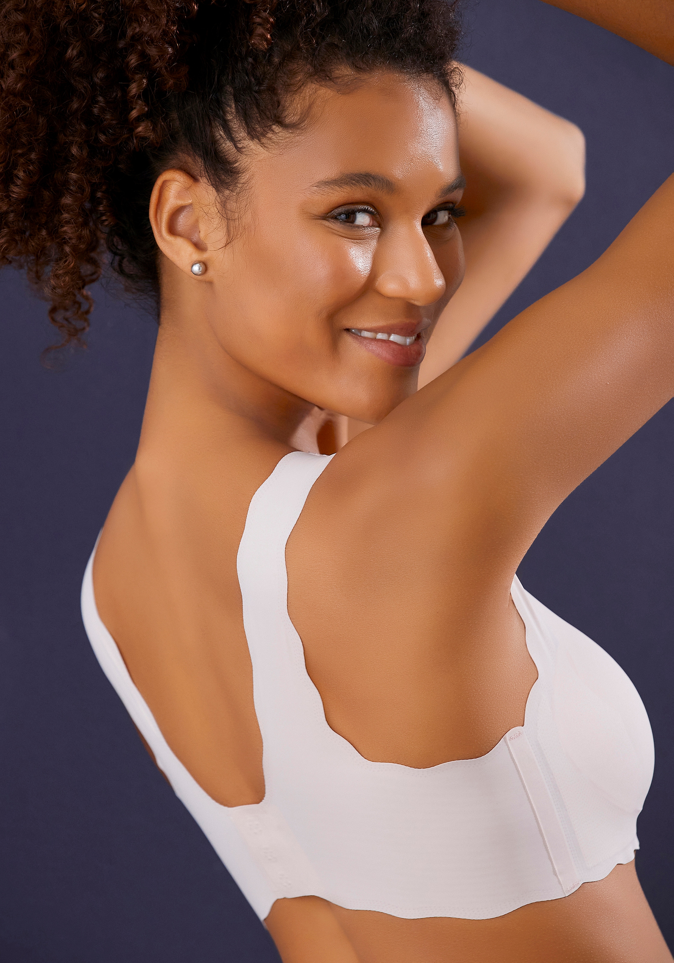 Nuance Bralette-BH, ohne Bügel mit seamless Spitze und herausnehmbaren Pads, Dessous