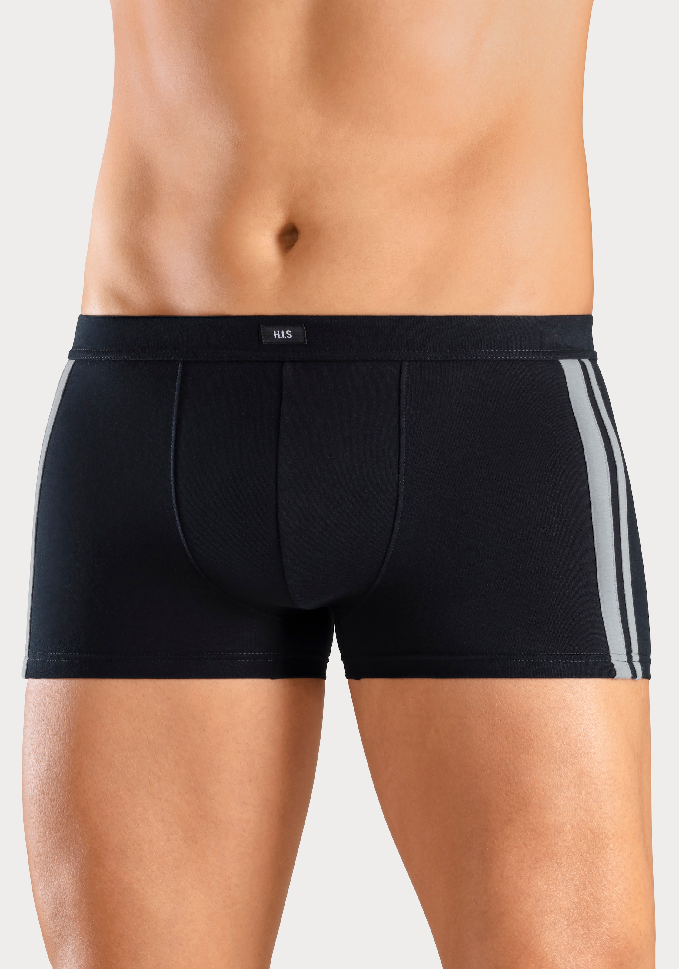 H.I.S Boxer »Boxershorts für Herren«, (Packung, 4 St.), mit kontrastfarbigen Streifen an den Seiten