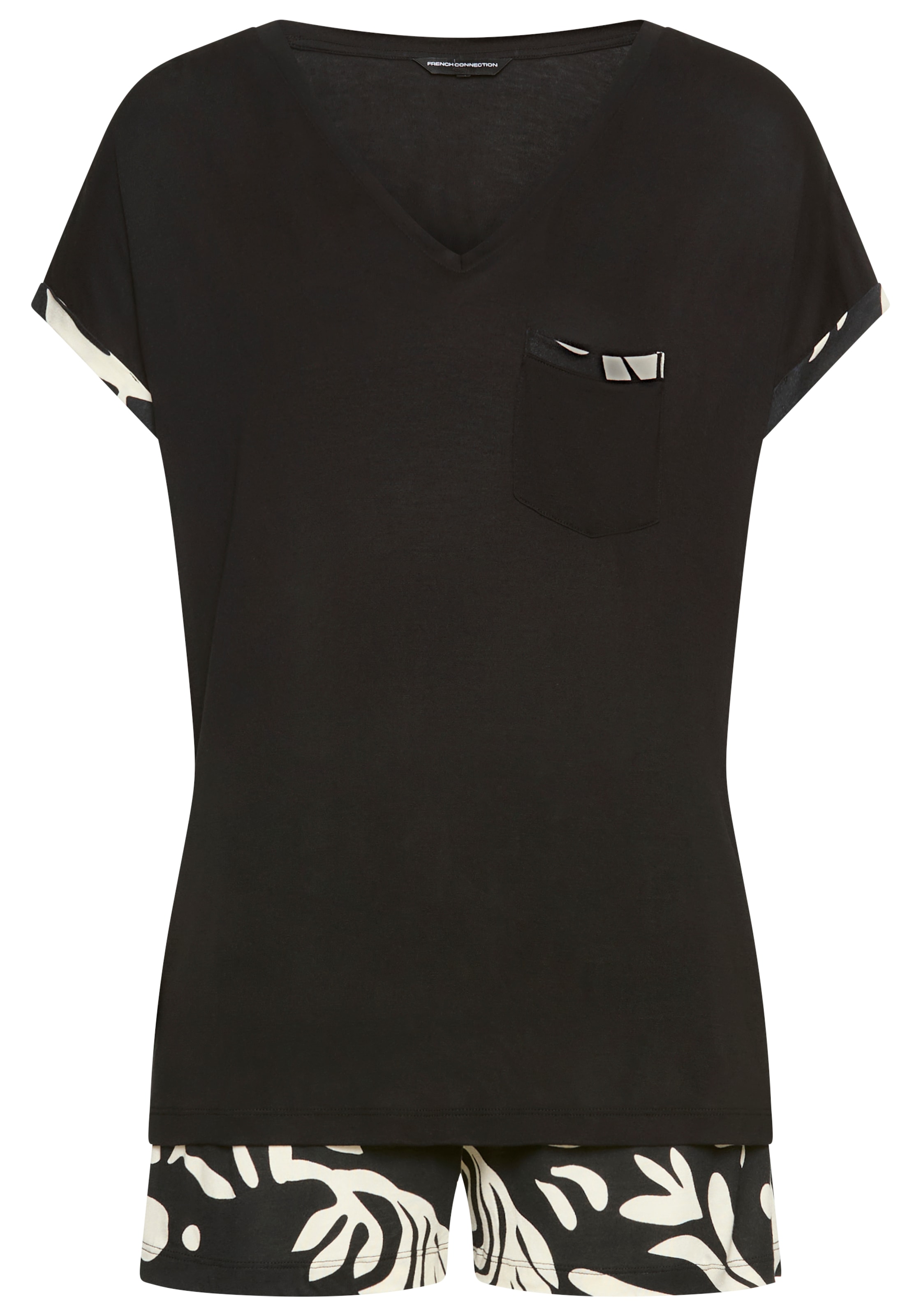 French Connection Shorty 2 im zeitlosen Schwarz-Weiß-Look