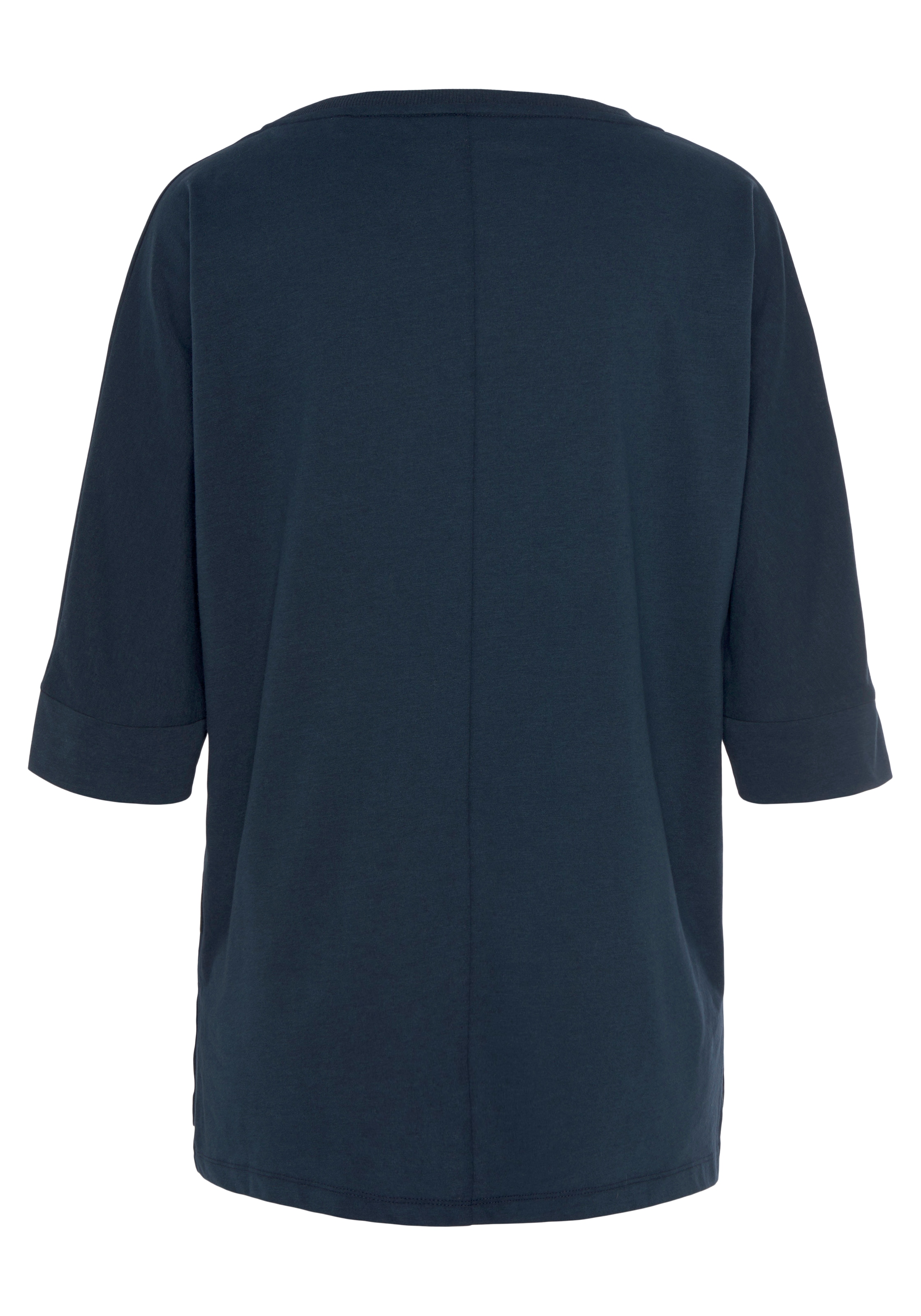 Elbsand 3/4-Arm-Shirt, mit Logodruck, Baumwoll-Mix, lockere Passform