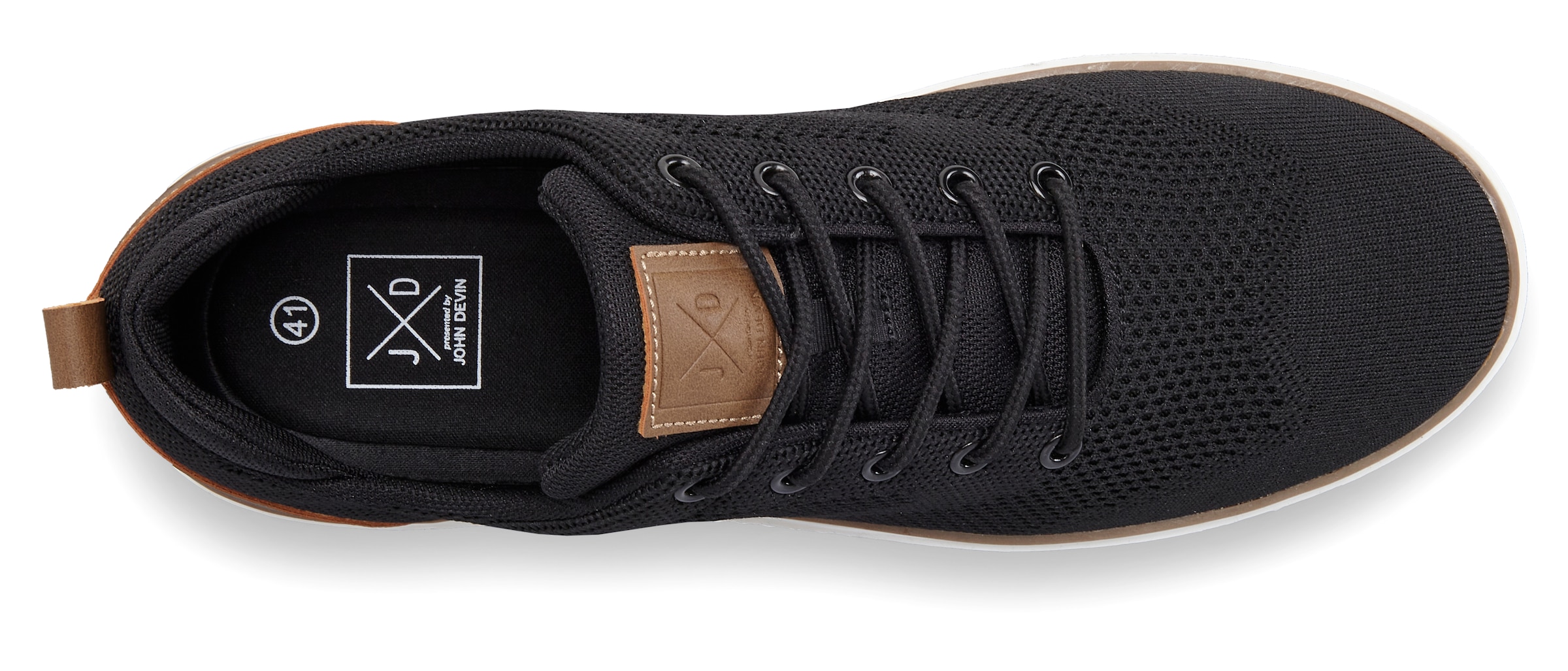 John Devin Sneaker »Schnürschuh«, Mesh-Optik, Freizeitschuh, Halbschuh, Schnürhalbschuh Unisex VEGAN