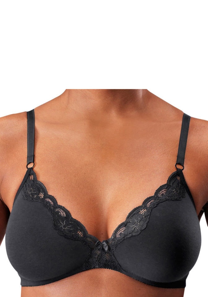 petite fleur Bralette-BH, ohne Bügel aus Baumwolle mit Spitze