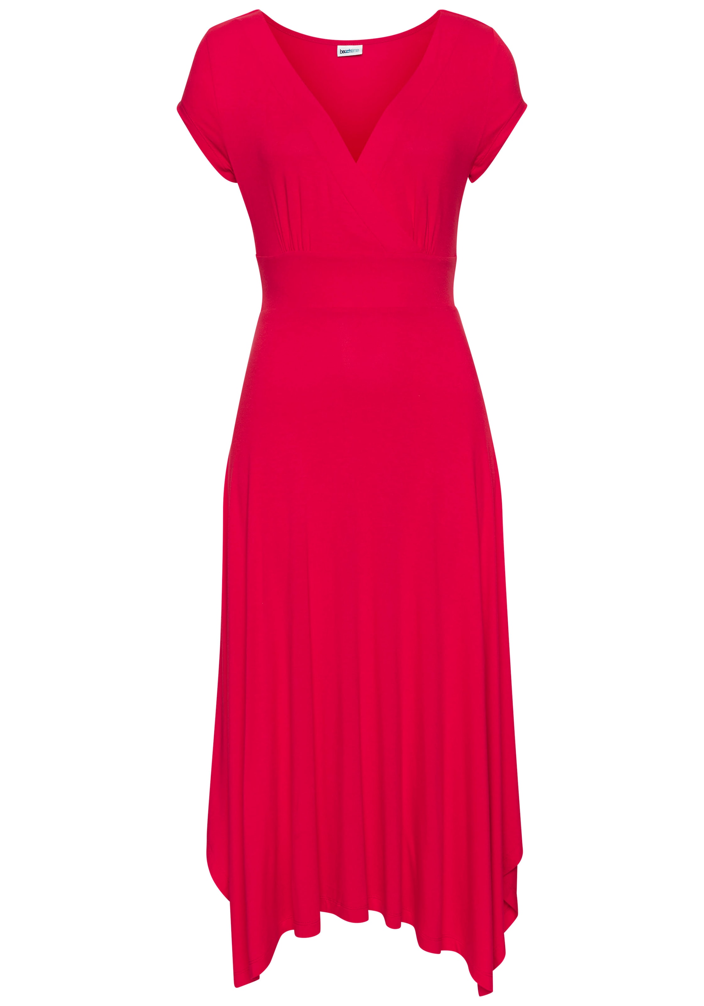 Beachtime Sommerkleid, mit Zipfelsaum und Schleife, Jerseykleid, asymmetrisches Rockteil