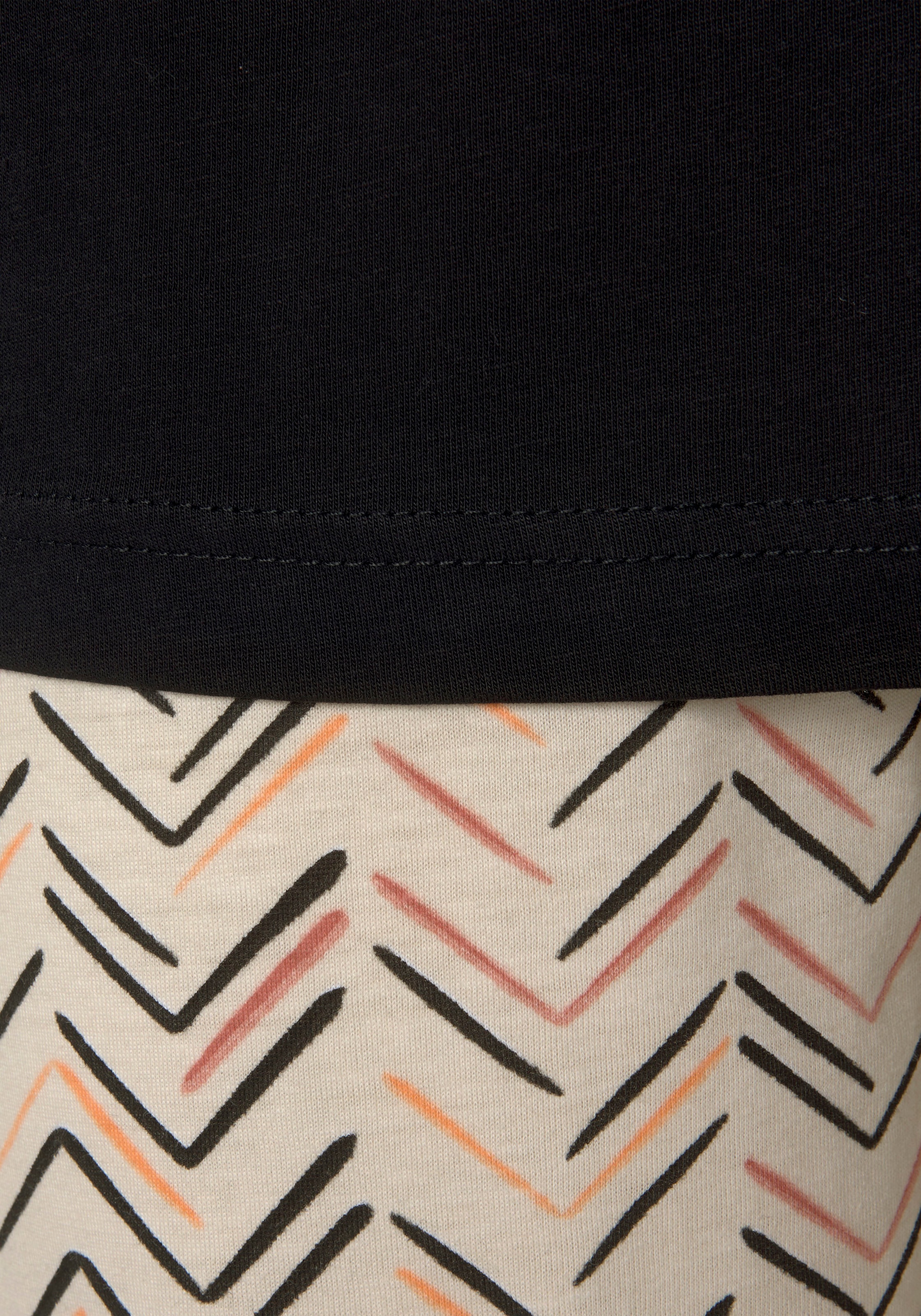 Vivance Dreams Pyjama, (2 tlg.), mit malerischem Fischgrat-Muster