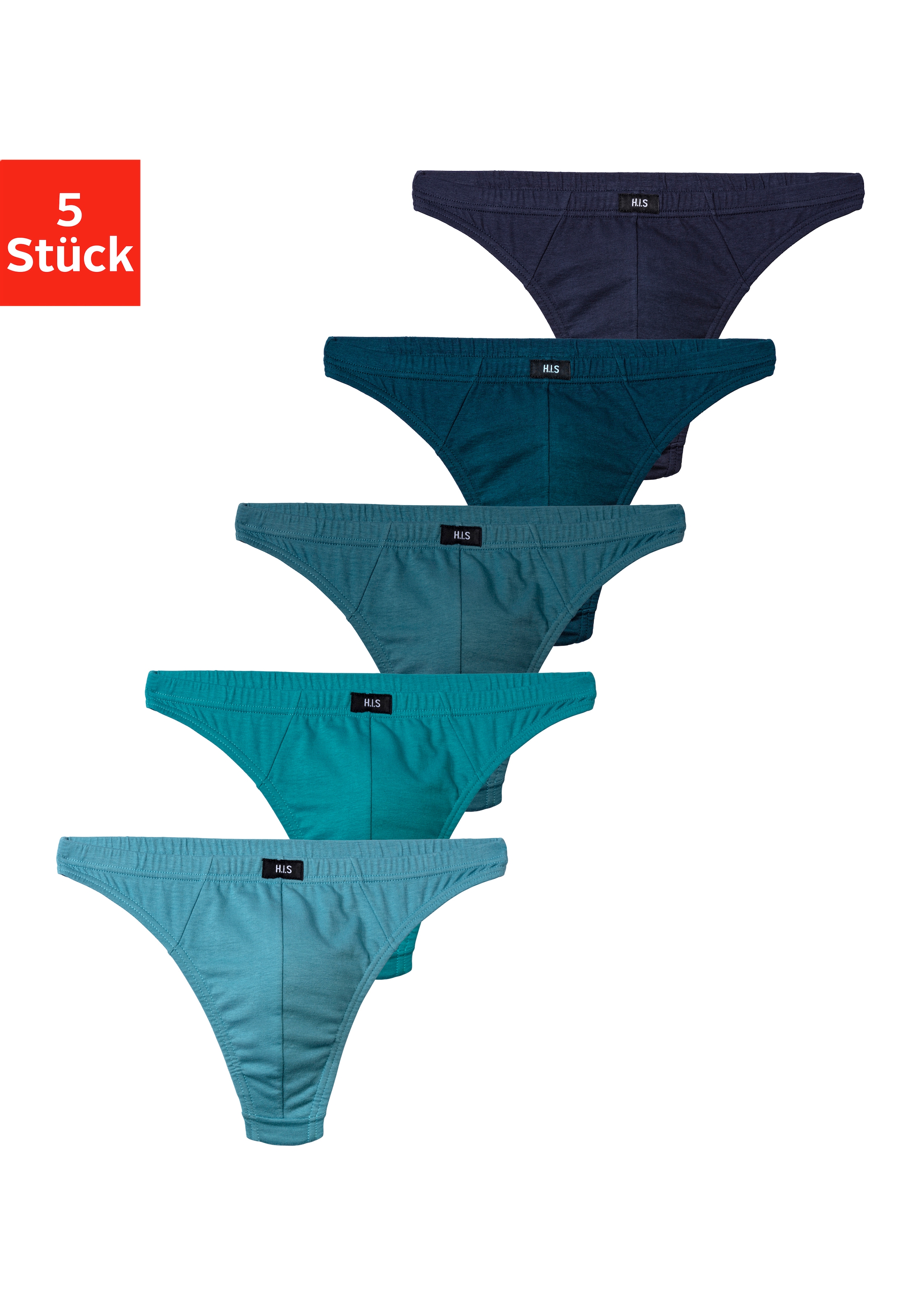 H.I.S String »Herren Unterhose«, (Packung, 5 St.), in Baumwollstretch-Qualität