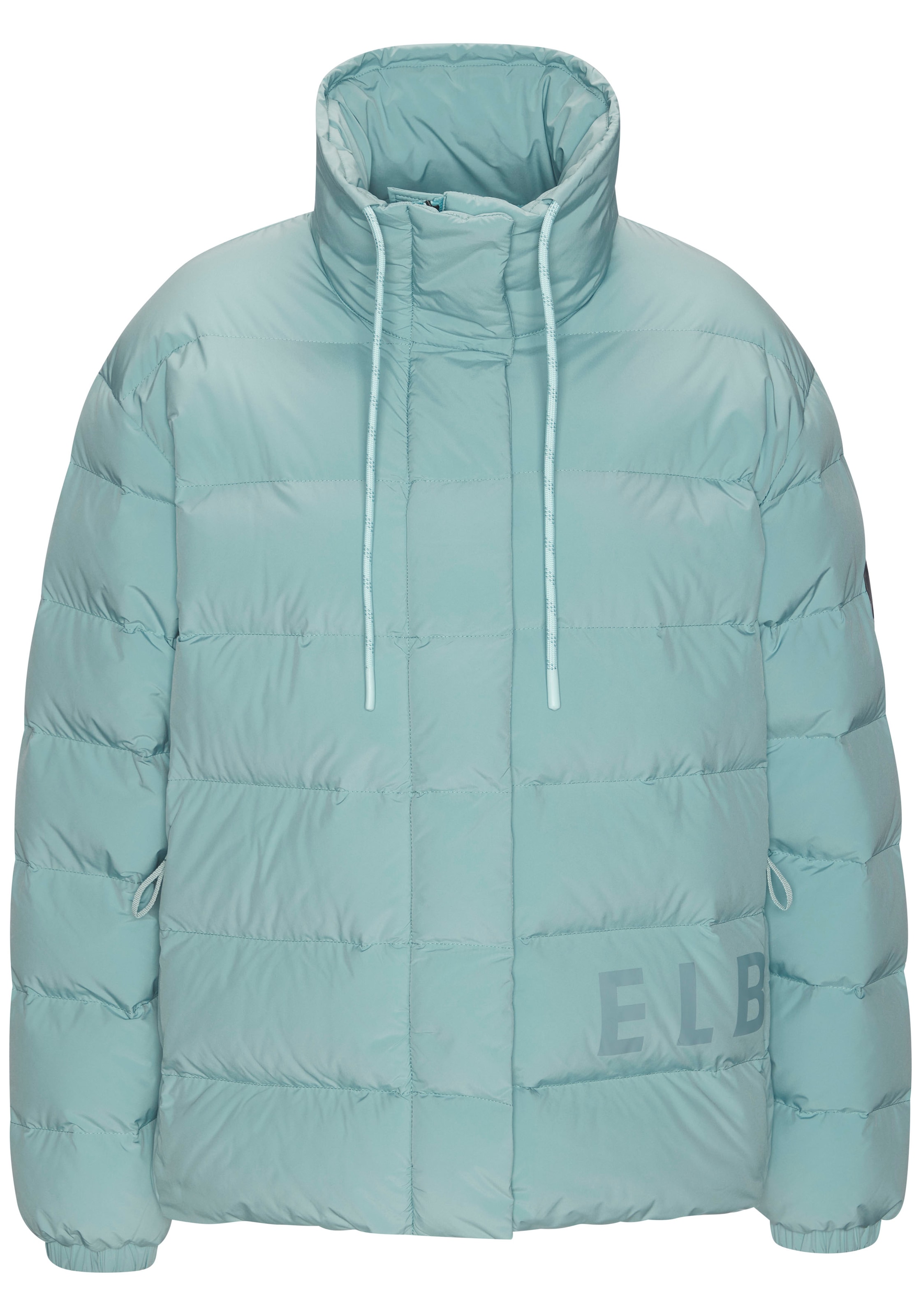 Elbsand Steppjacke mit großem seitlichen Logo-Print