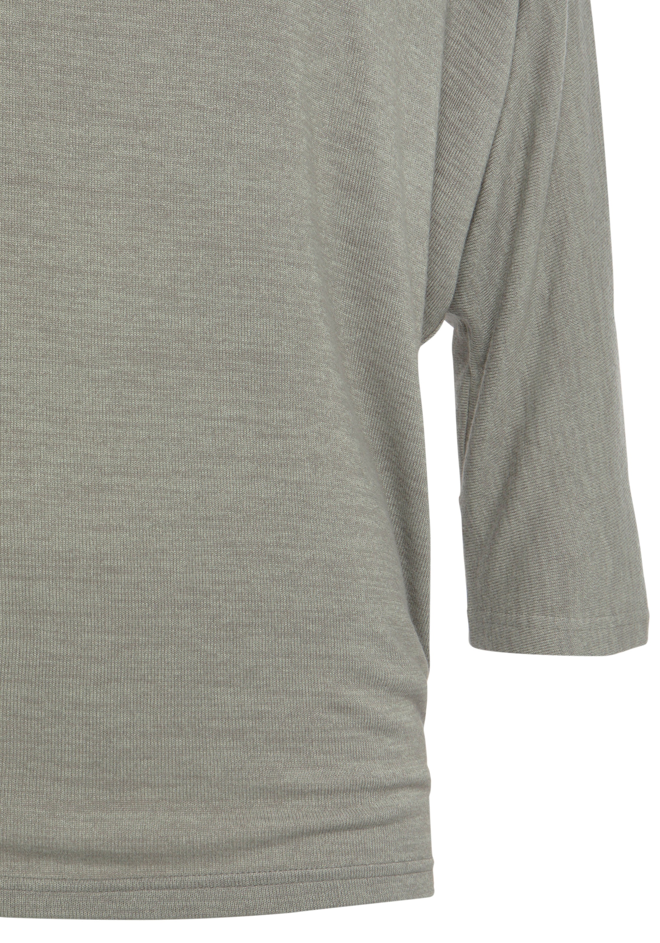 LASCANA 3/4-Arm-Shirt »mit Fledermausärmeln«, aus weicher Feinstrick- Qualität mit Viskose
