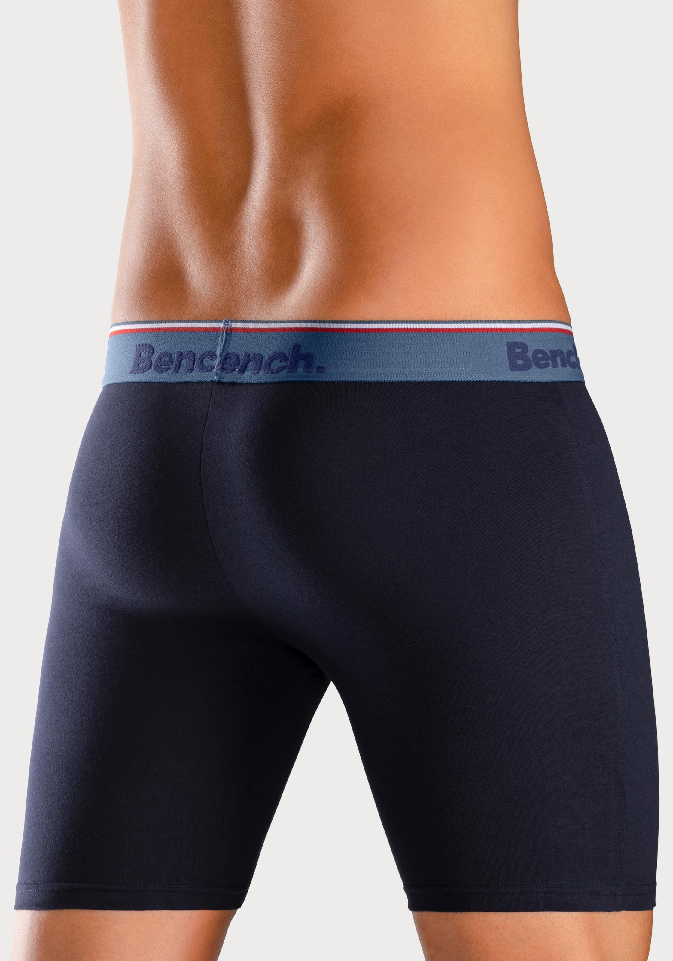 Bench. Langer Boxer, (Packung, 4 St.), Unterhosen mit schmalen Streifen im Logo-Webbund