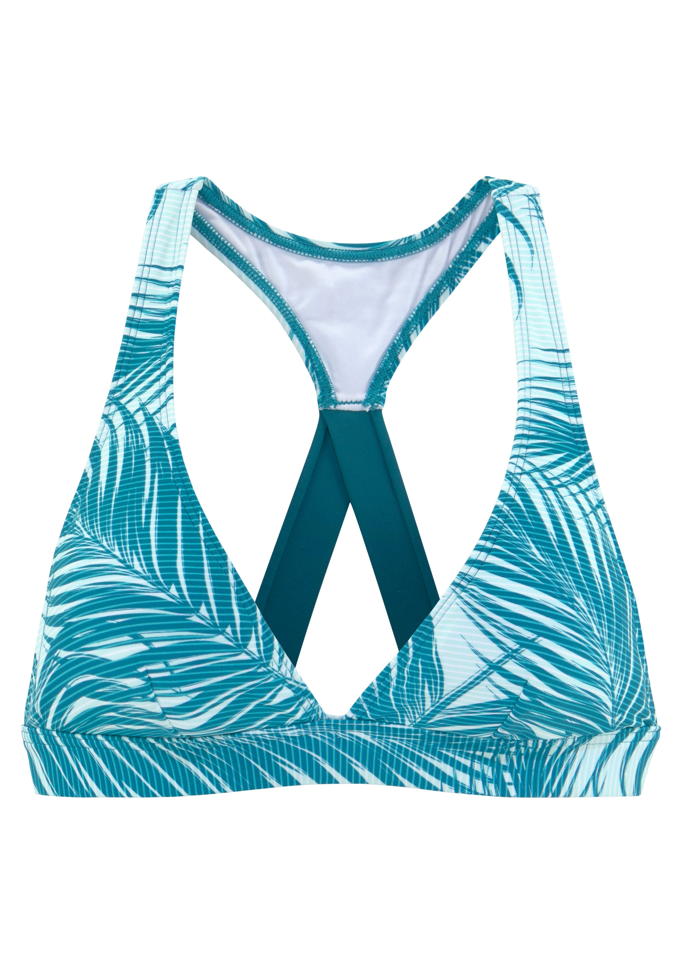 LASCANA ACTIVE Triangel-Bikini-Top »Coal«, mit unifarbenen Trägern im Rücken