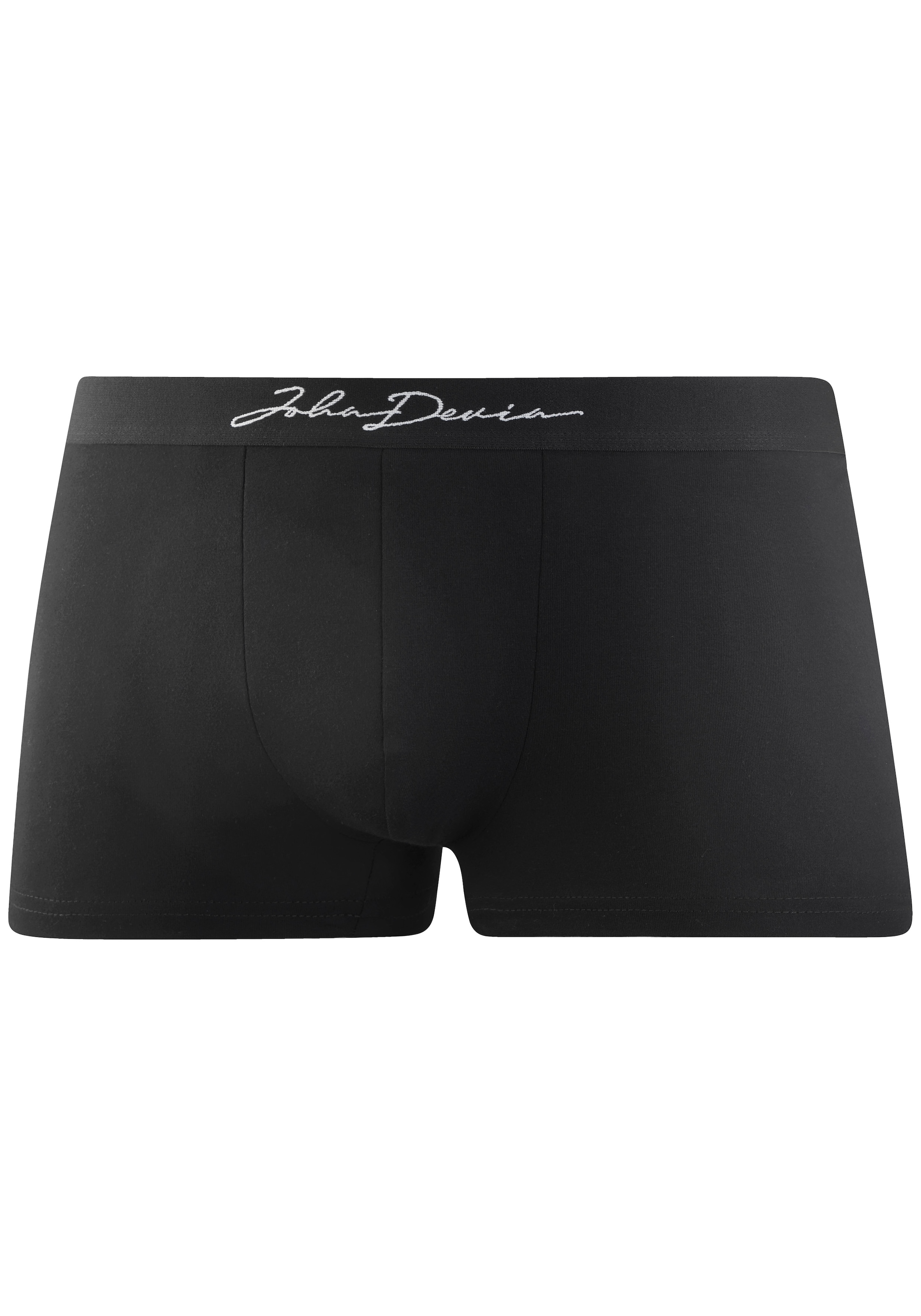 John Devin Boxer »Boxershorts für Herren« Packung, 5 Stk. mit schönem Schriftzug im Bund, Jersey-Material, unifarben