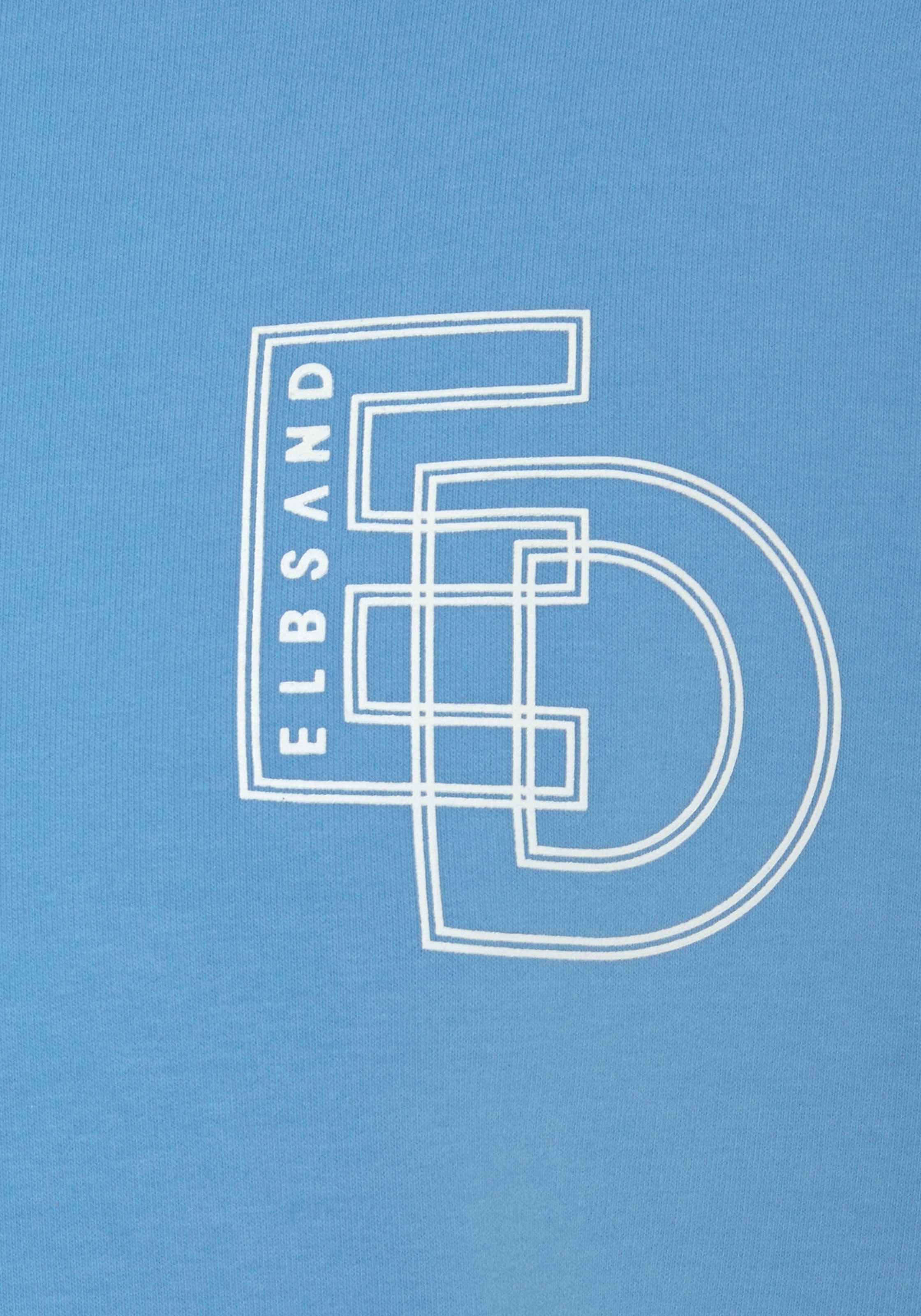 Elbsand Kapuzensweatshirt, mit großem Logodruck auf dem Rücken, bequemer Hoodie aus Baumwolle