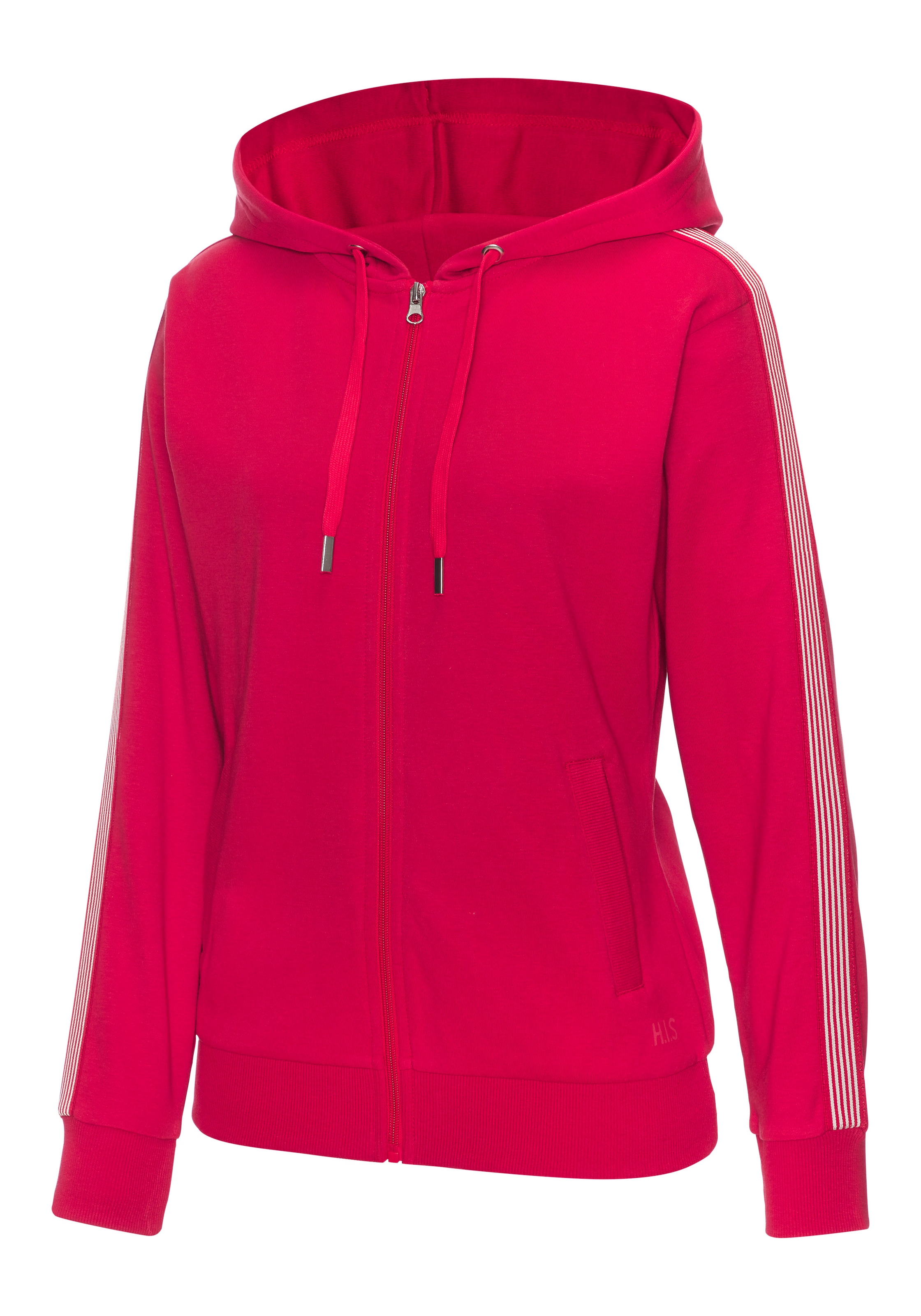 H.I.S Kapuzensweatjacke mit seitlichem Tapestreifen
