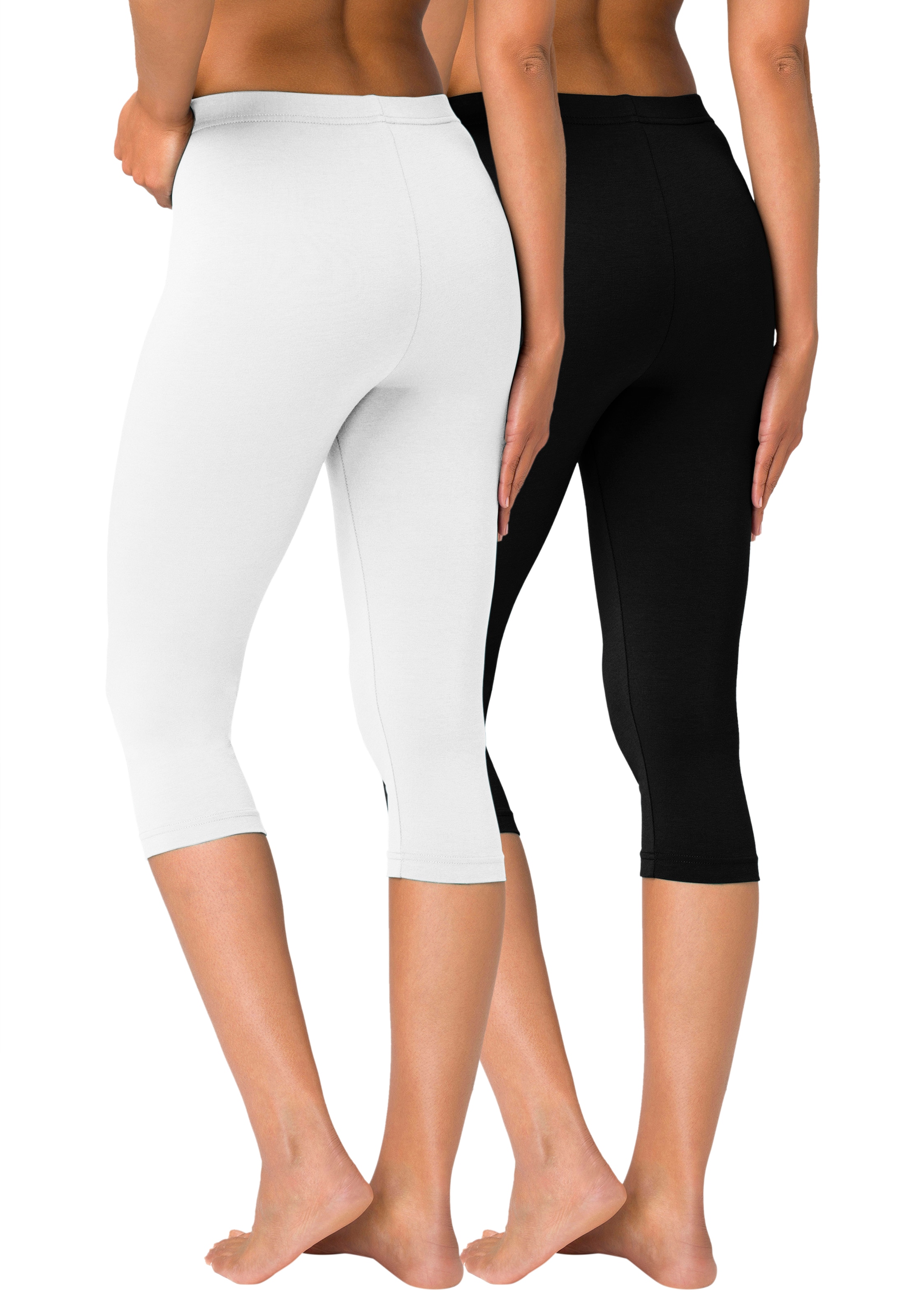 Vivance active Caprileggings, (2er-Pack), mit Gummibund, Loungewear