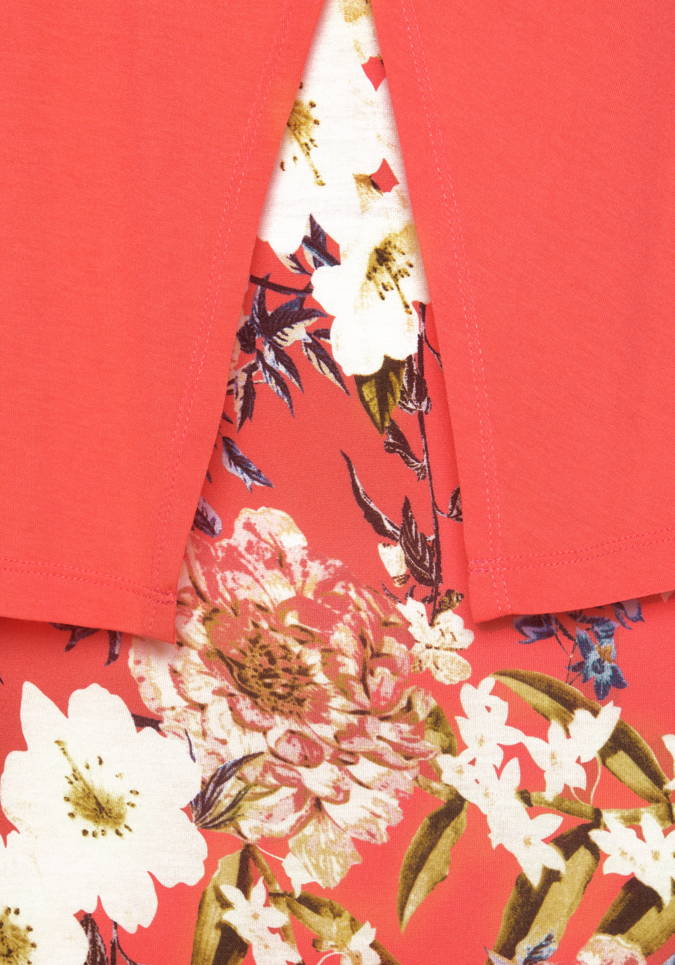 s.Oliver Maxikleid im Lagen-Look mit Blumenprint, Sommerkleid, Strandkleid