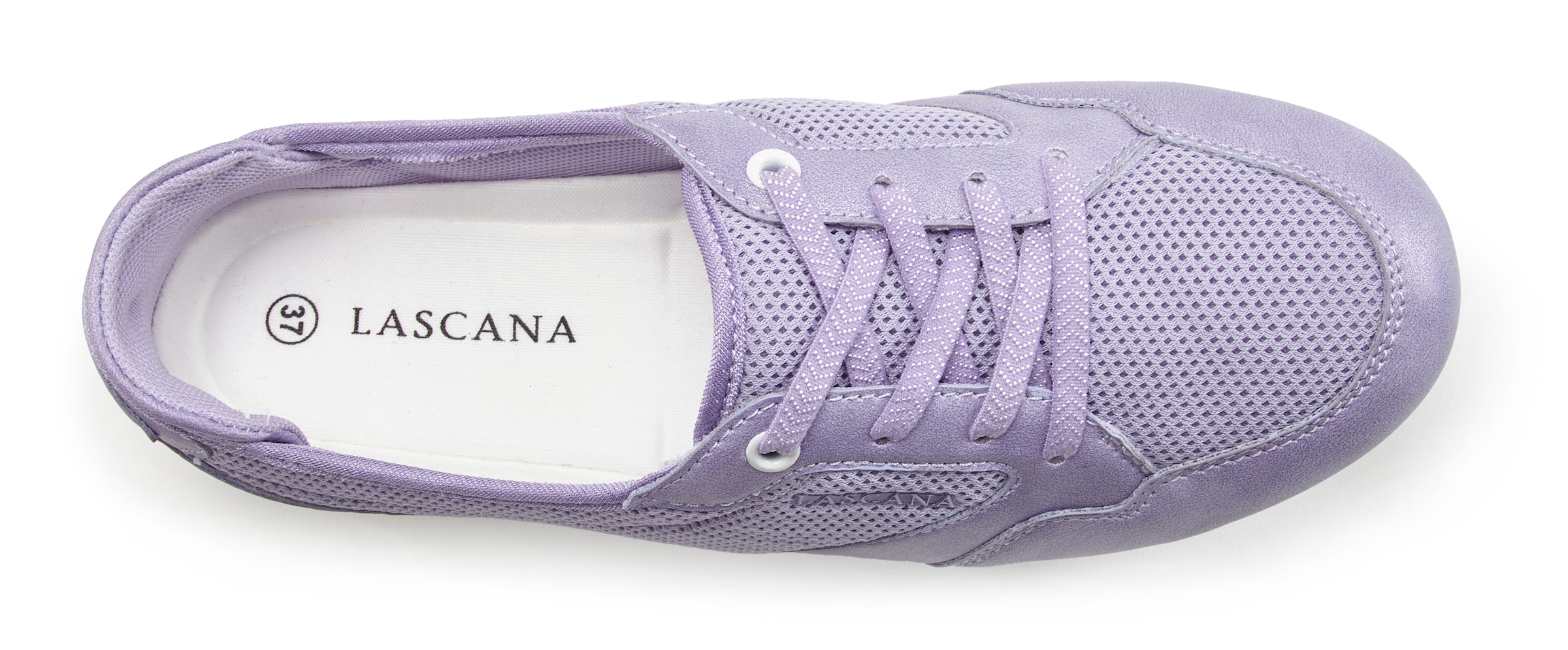 LASCANA Sneaker, Freizeitschuh, Halbschuh in modischer Mesh-Optik VEGAN