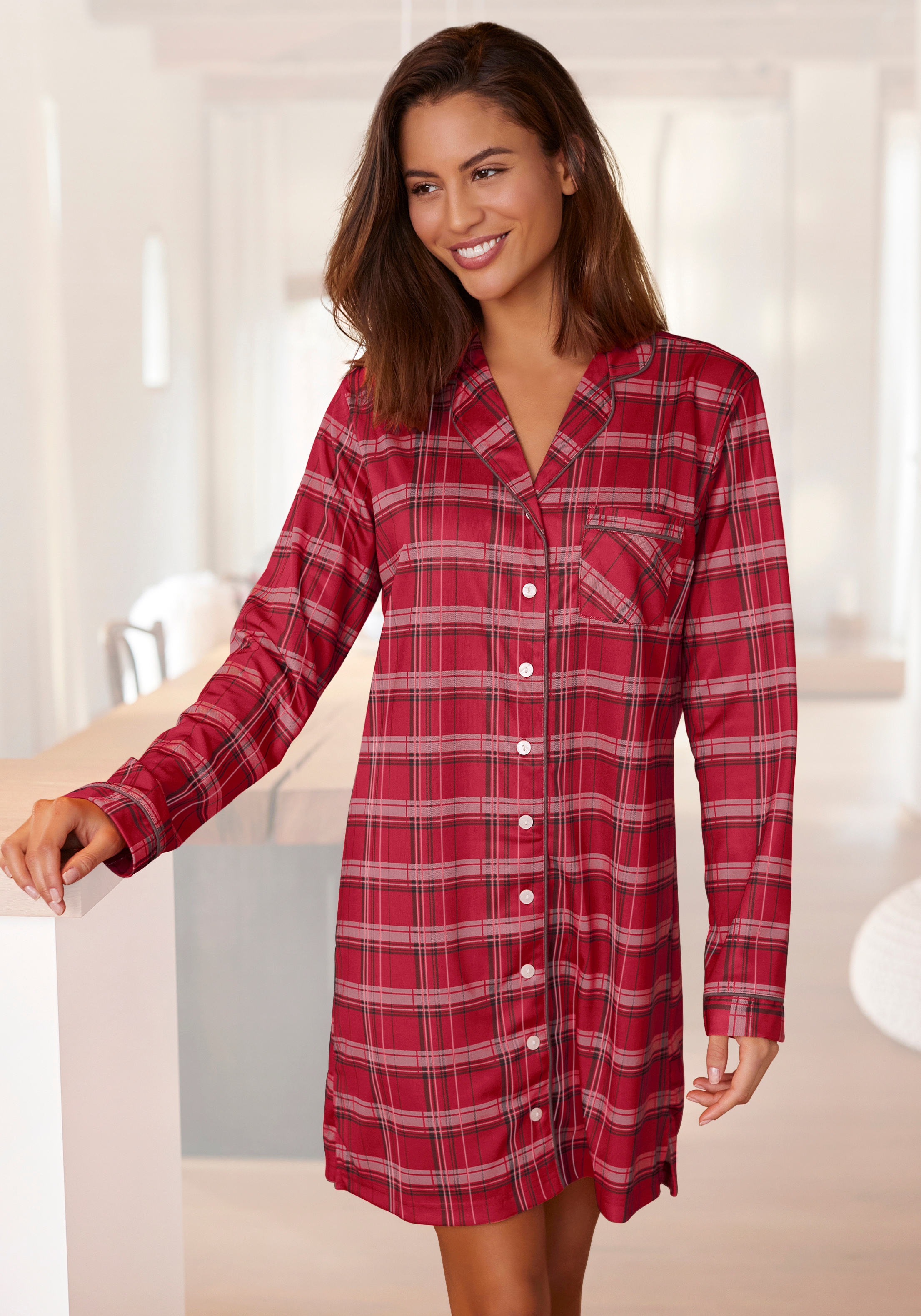 H.I.S Nachthemd, aus Flanell im Karo-Design