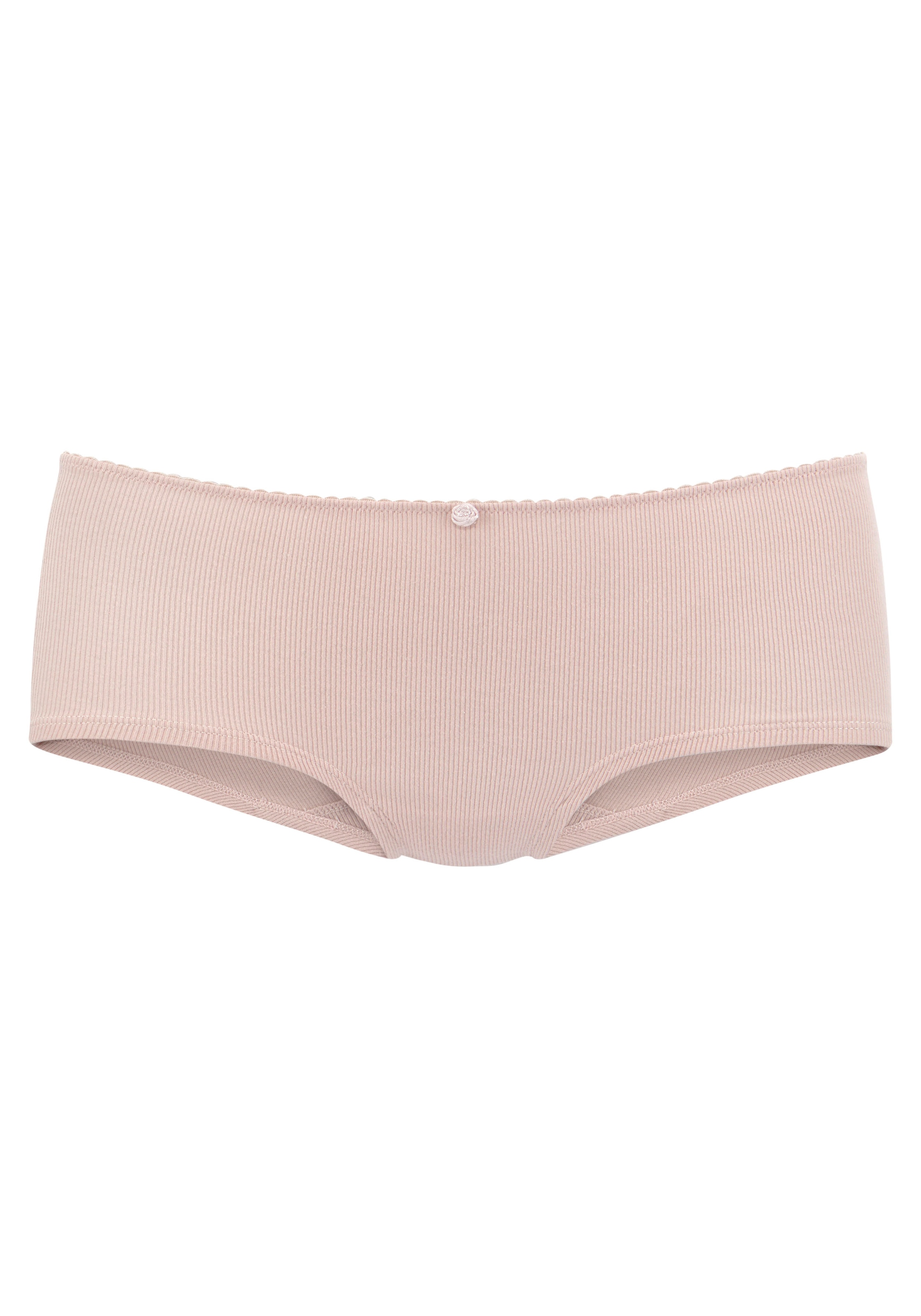 Vivance Panty, (3er-Pack), aus weicher und elastischer Rippware, mit zartem Röschen vorn