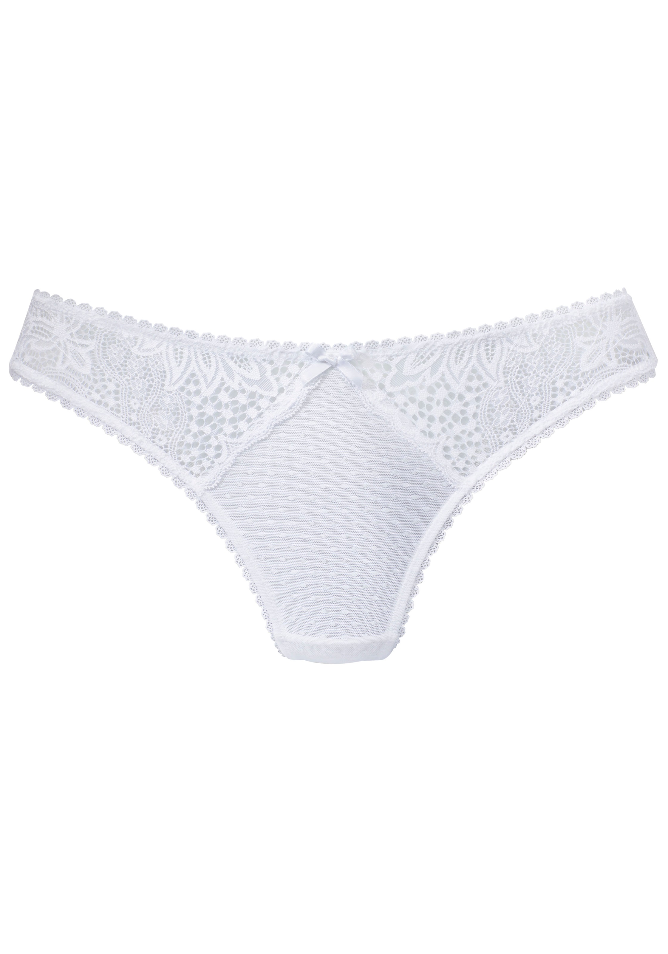 Vivance String mit seitlichen Spitzeneinsätzen in blumiger Optik