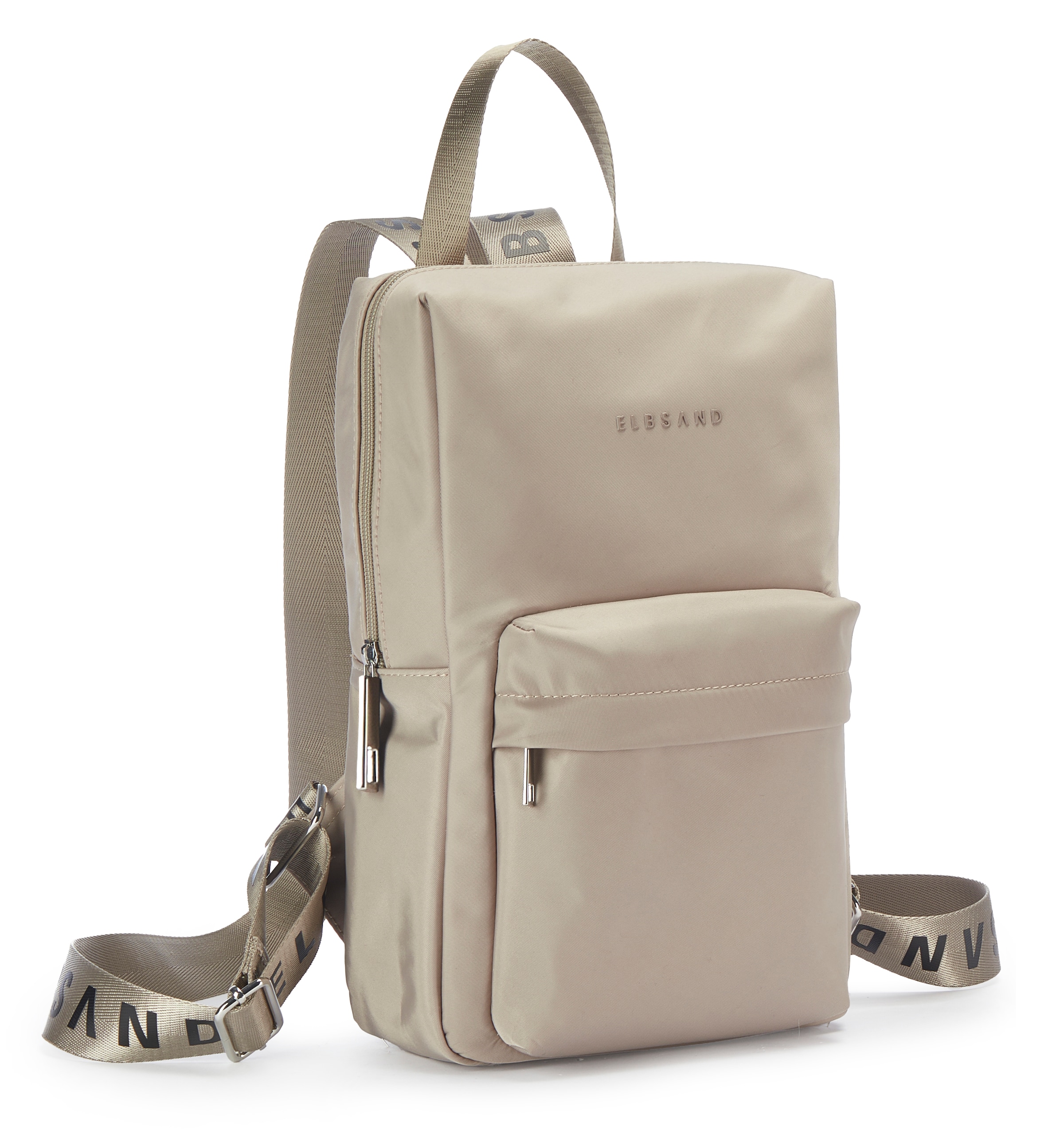 Elbsand Rucksack »City-Rucksack, Tasche, Freizeitrucksack« NEU mit bedruckten Schulterriemen VEGAN