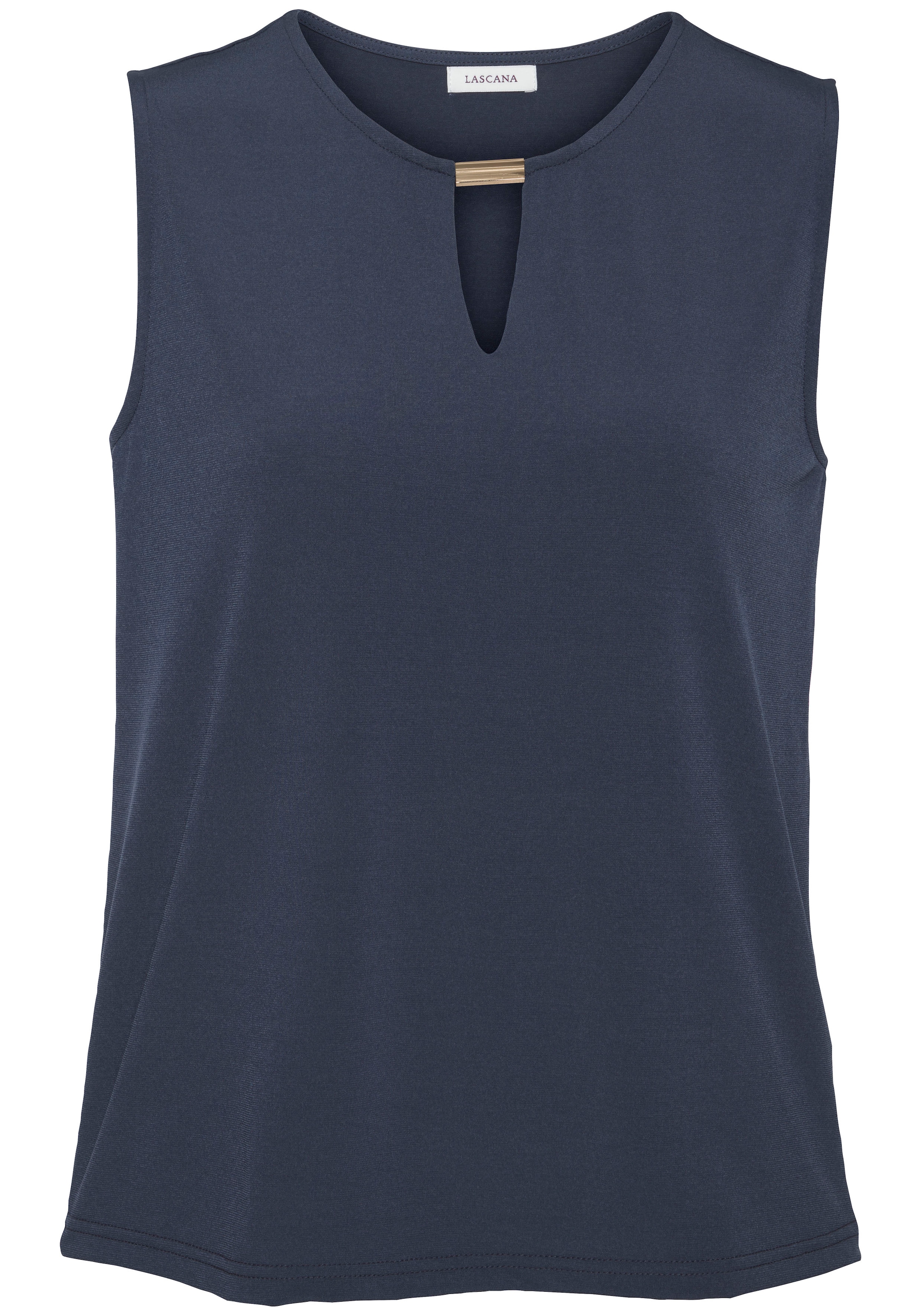 LASCANA Tanktop, aus glatter Jerseyqualität mit Cut-out, elegantes Sommertop, bügelfrei