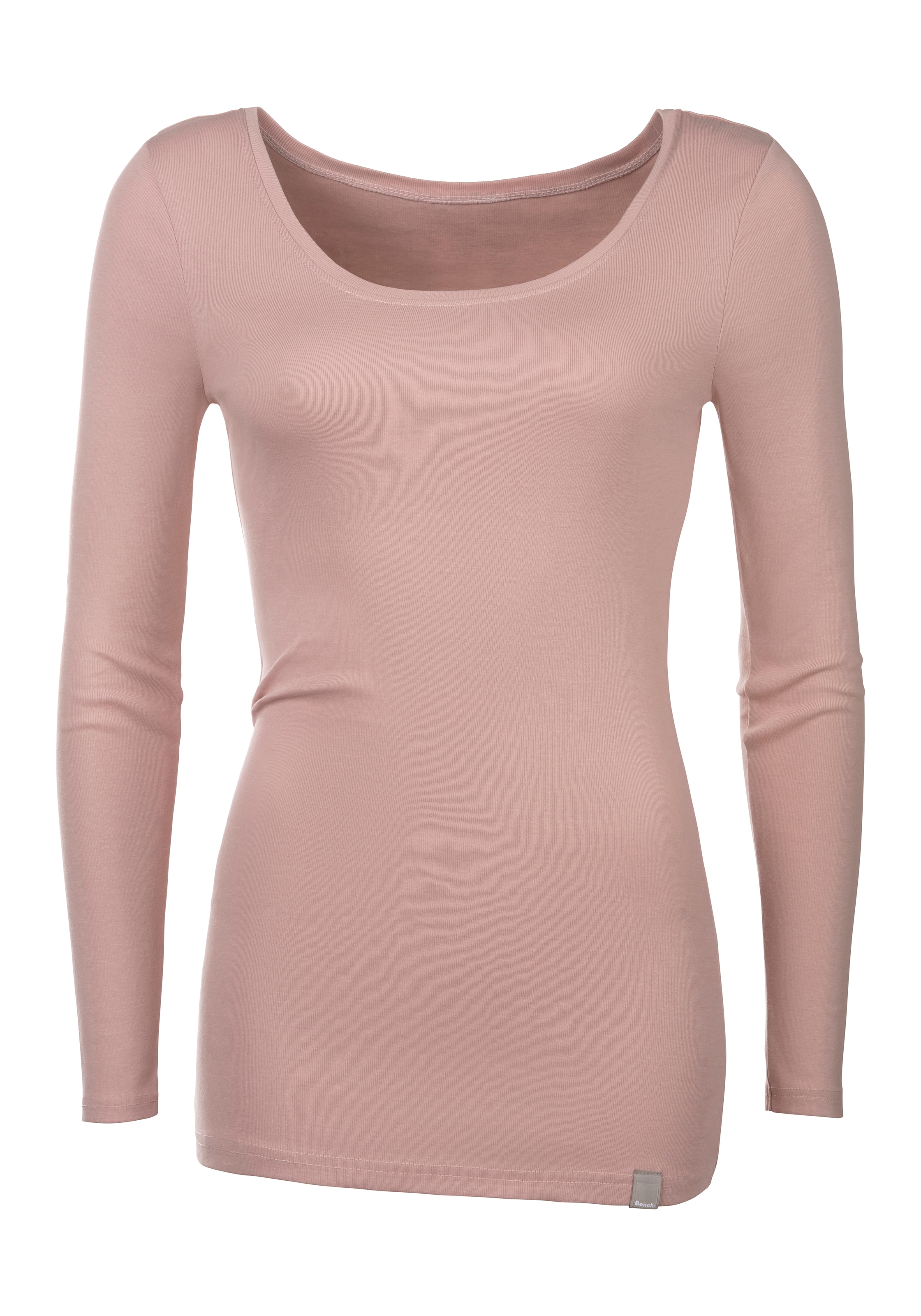 Bench. Langarmshirt »aus feiner Rippware«, (2er-Pack), aus weicher Baumwoll-Qualität