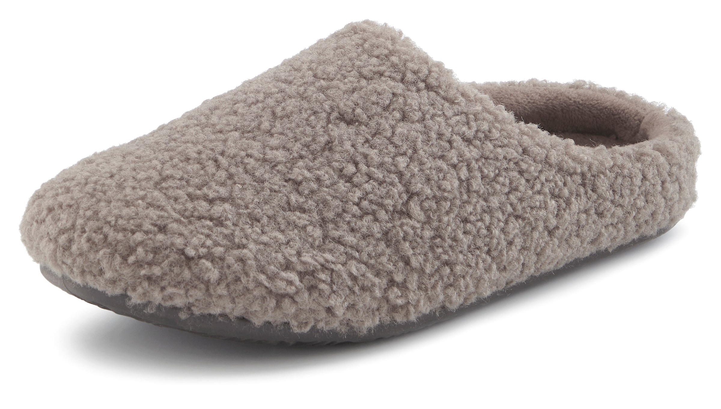 Vivance Hausschuh  Plüsch Hausschuhe, Mule, offener Schuh, Pantolette VEGAN