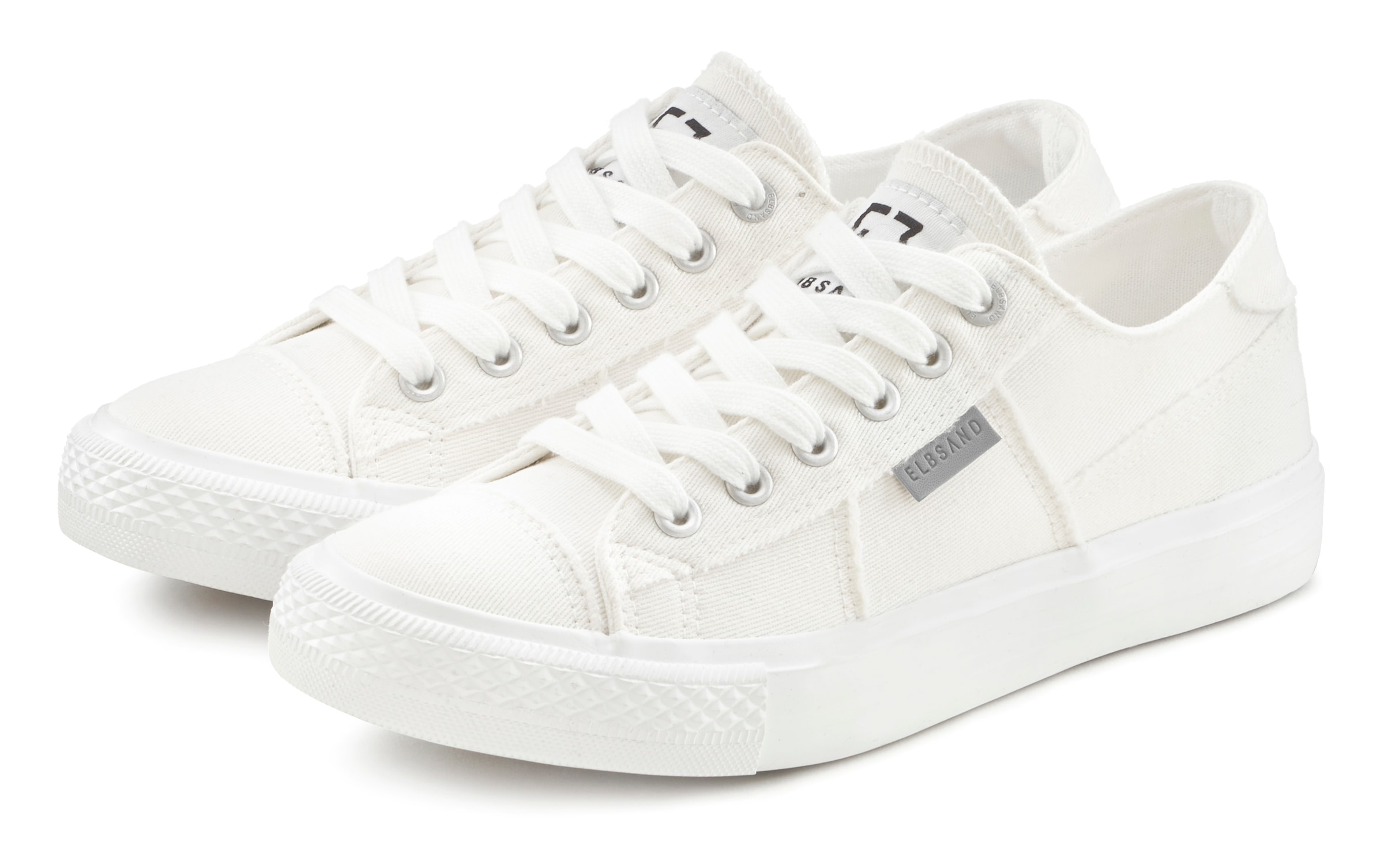 Elbsand Sneaker »Schnürschuh,«, Schnürhalbschuh, Freizeitschuh aus Textil, Used-Look VEGAN