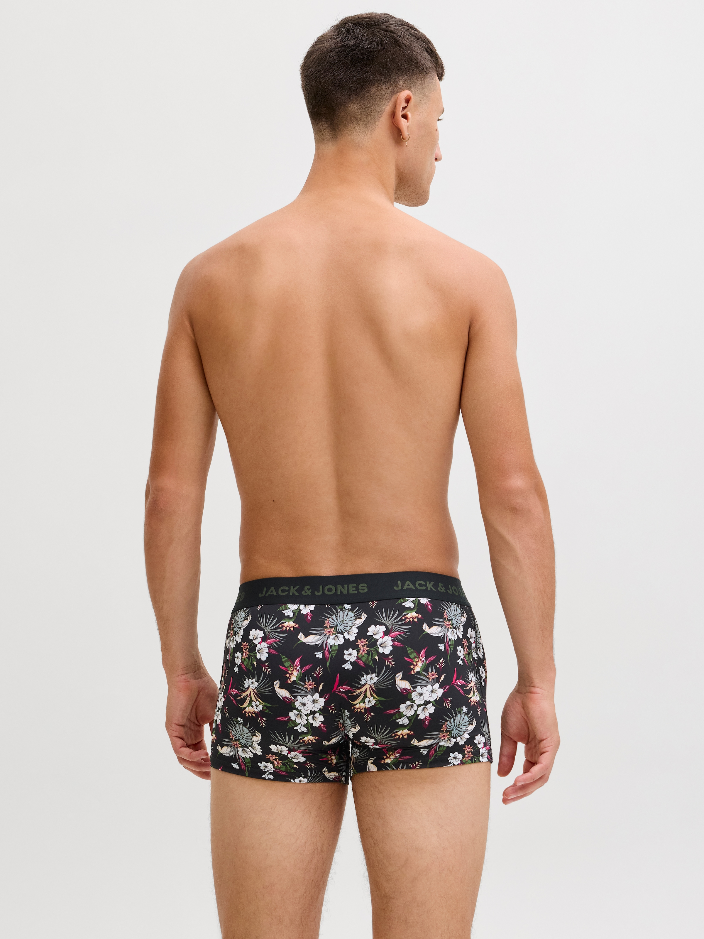 Jack & Jones Trunk »JACFLOWER aus Microfaserqualität und schnelltrocknendem Material« Packung, 3 Stk. unifarben mit Farbeinsatz, modisch, eng anliegend, Microfaser