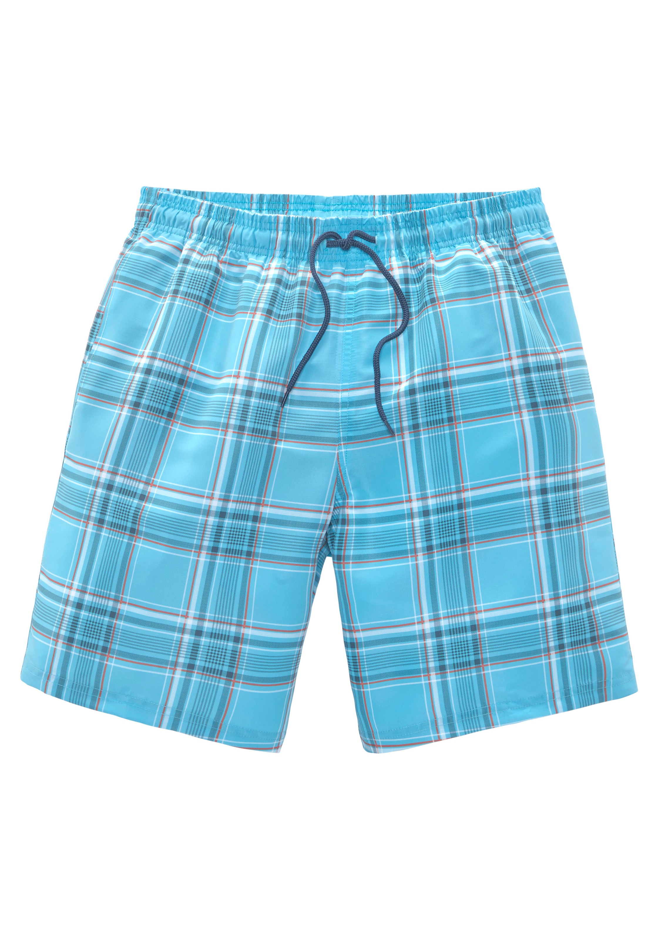 H.I.S Badeshorts »Karo«, mit kontrastfarbiger Kordel