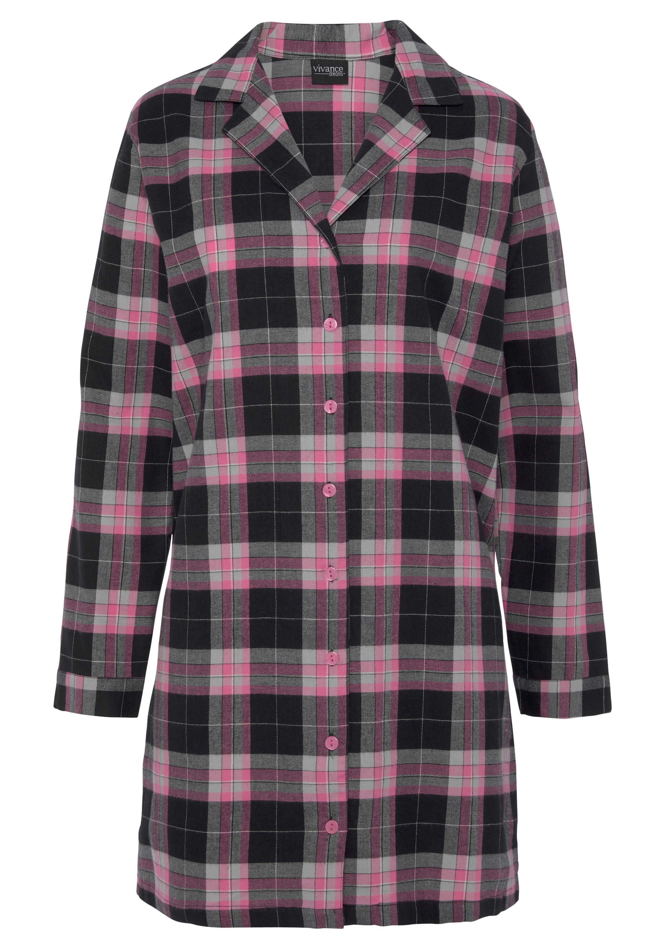 Vivance Dreams Nachthemd, aus kuschelig weichem Flanell