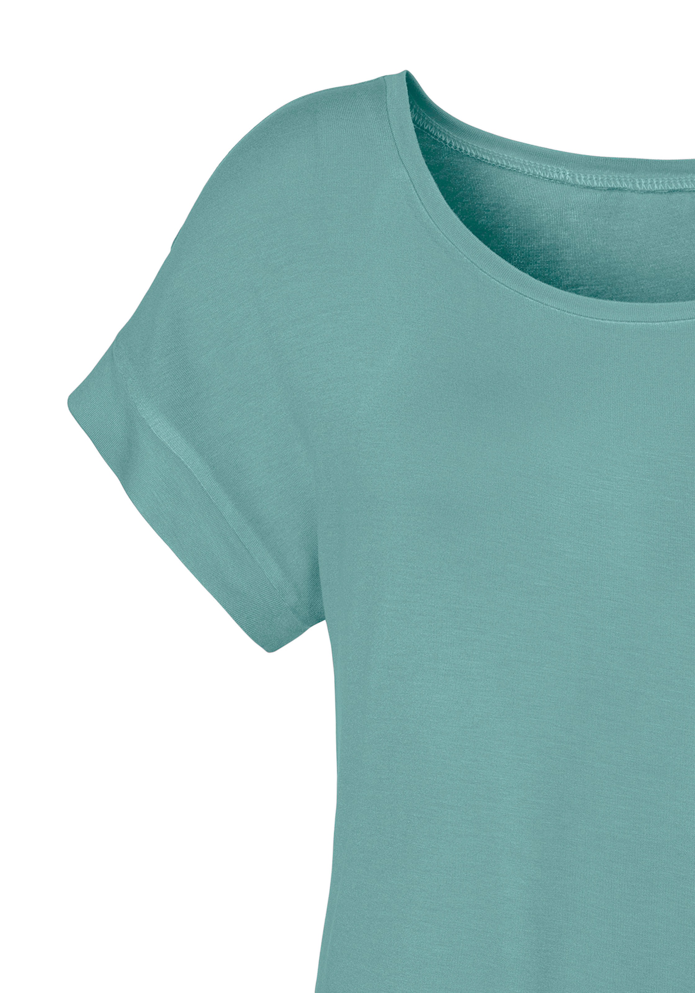 Vivance Kurzarmshirt »mit Gummizug im Bund«, aus weichem Viskose-Stretch