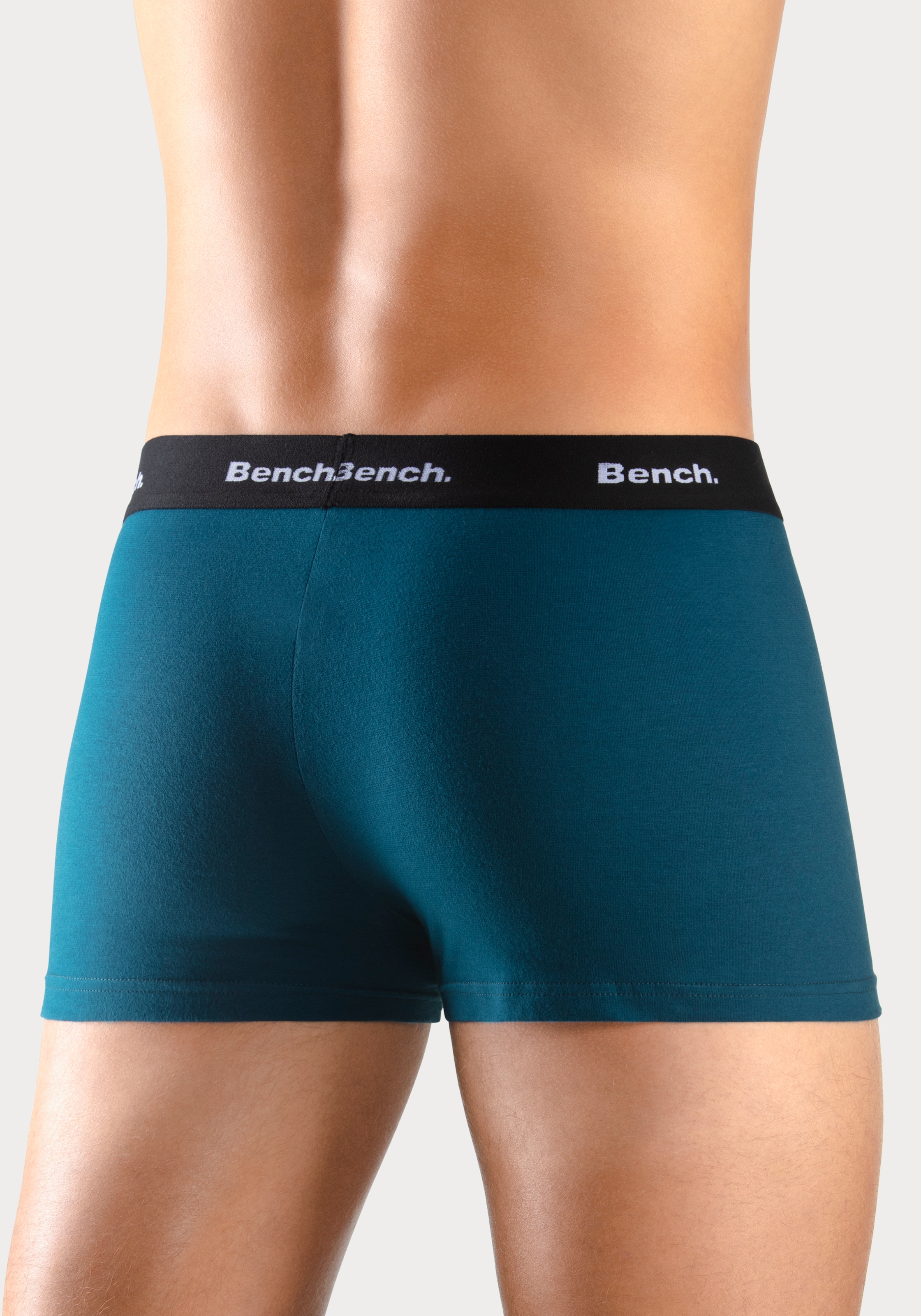 Bench. Boxer »Boxershorts für Herren«, (Packung, 4 St.), Unterhosen mit kontrastfarbigem Bund