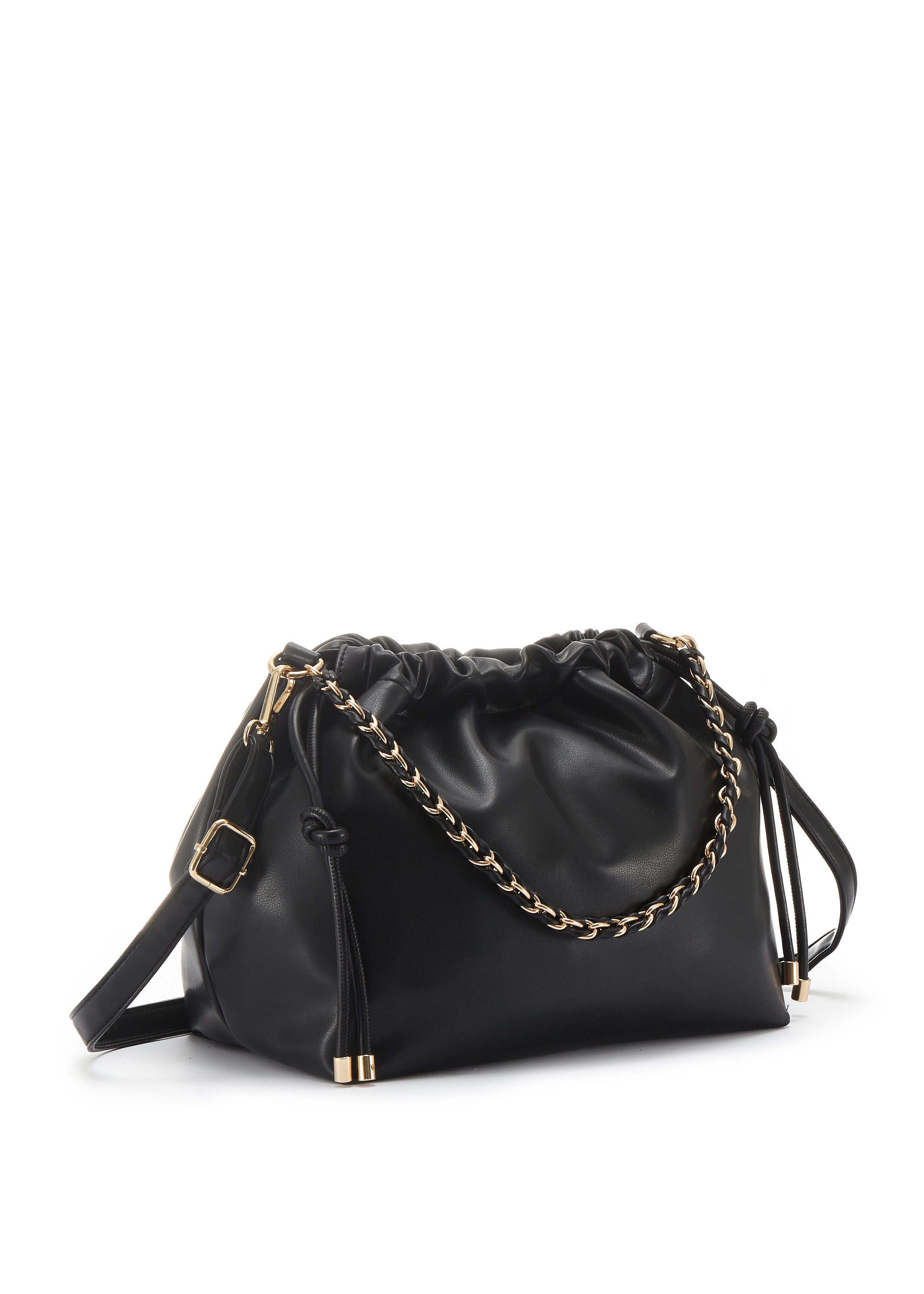 French Connection Handtasche »Umhängetasche, Schultertasche, Minibag, Henkeltasche« NEU mit elegantem goldfarbenen Kettenhenkel VEGAN