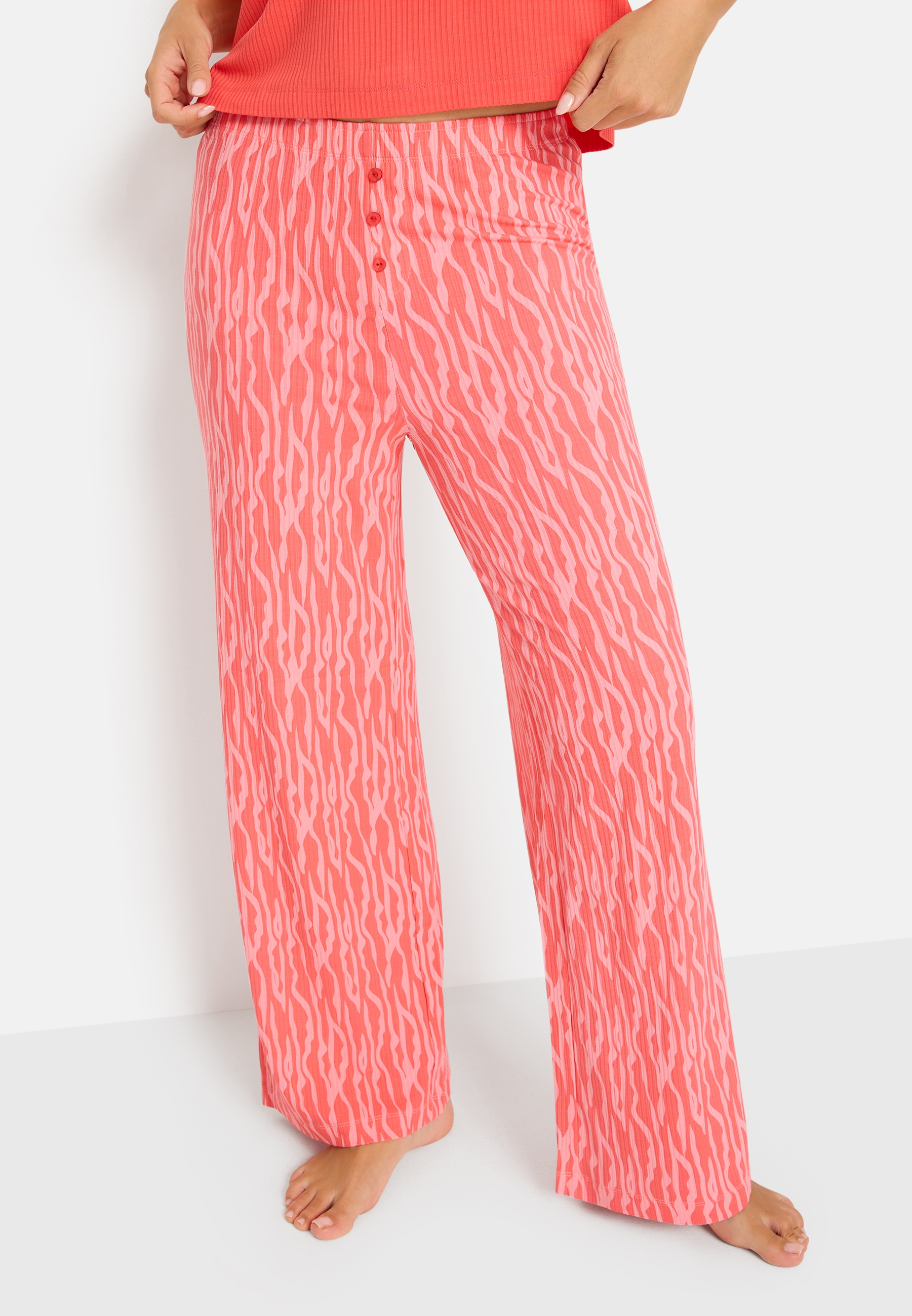 LSCN by LASCANA Pyjama 2 mit kleiner Zierknopfleiste
