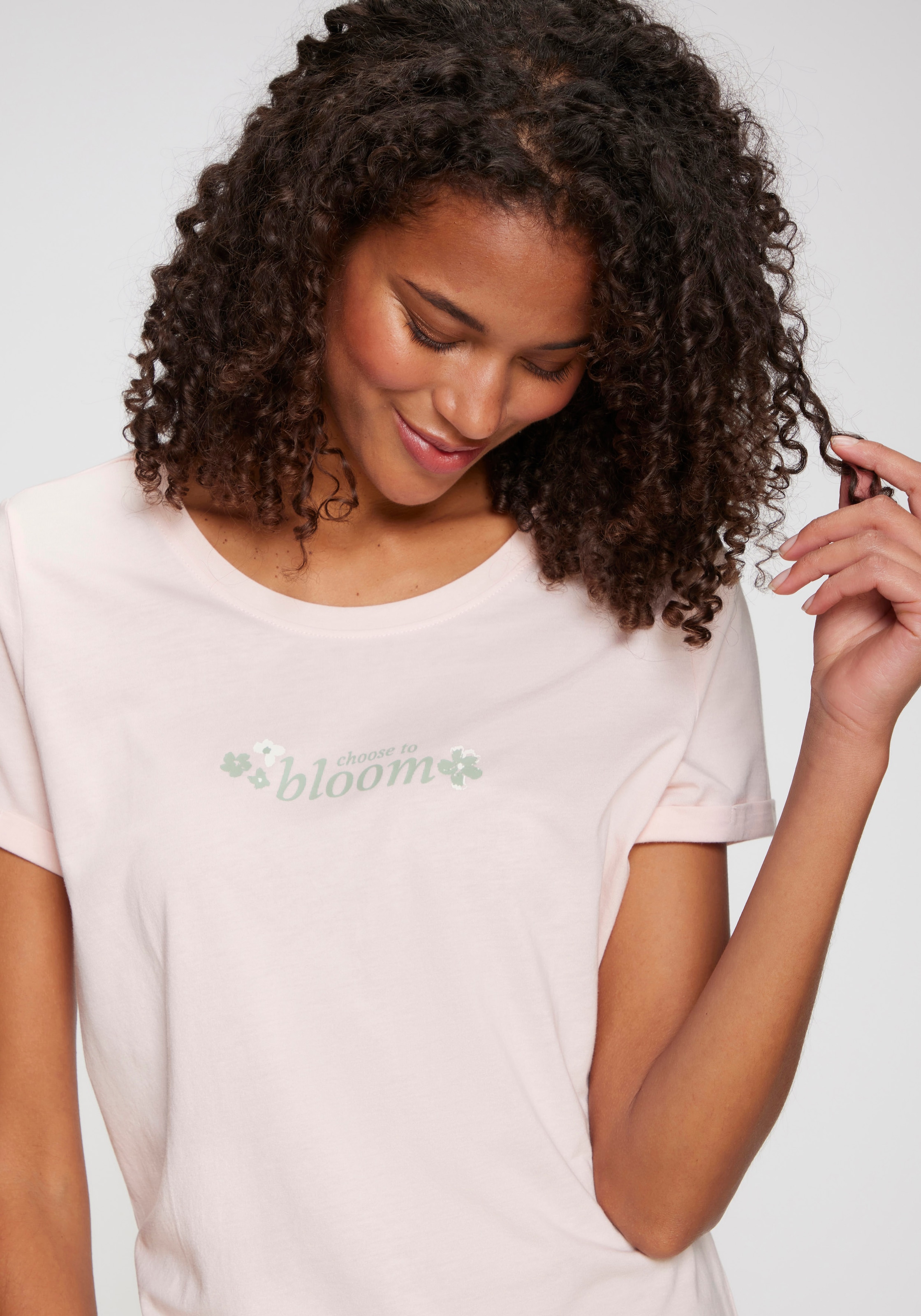 s.Oliver Pyjamaoberteil, Mit kleinem Frontprint