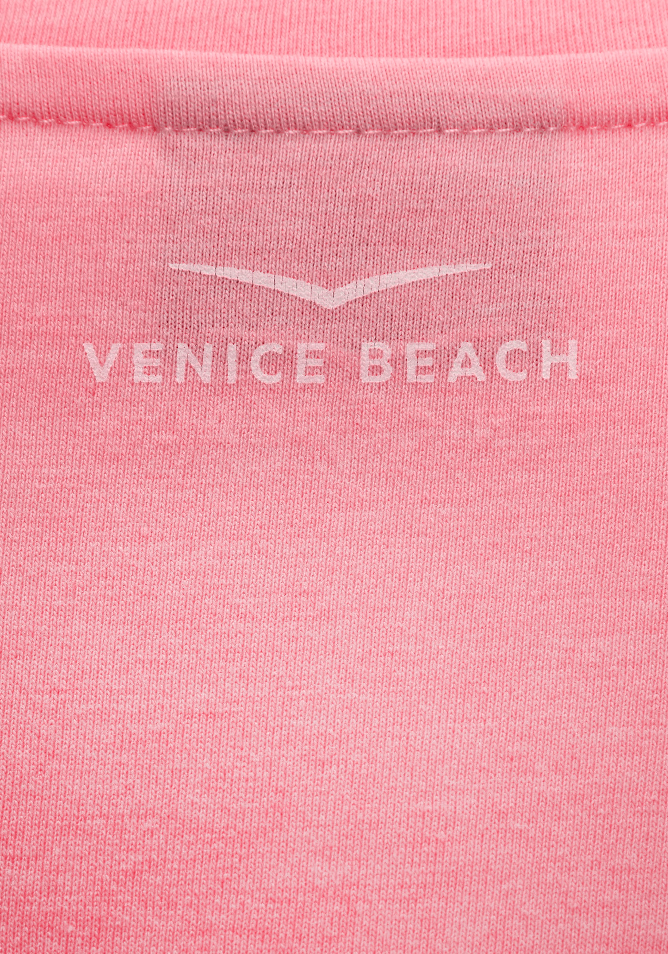 Venice Beach Kurzarmshirt, mit Frontdruck, T-Shirt aus Baumwollmischung, Basic, casual