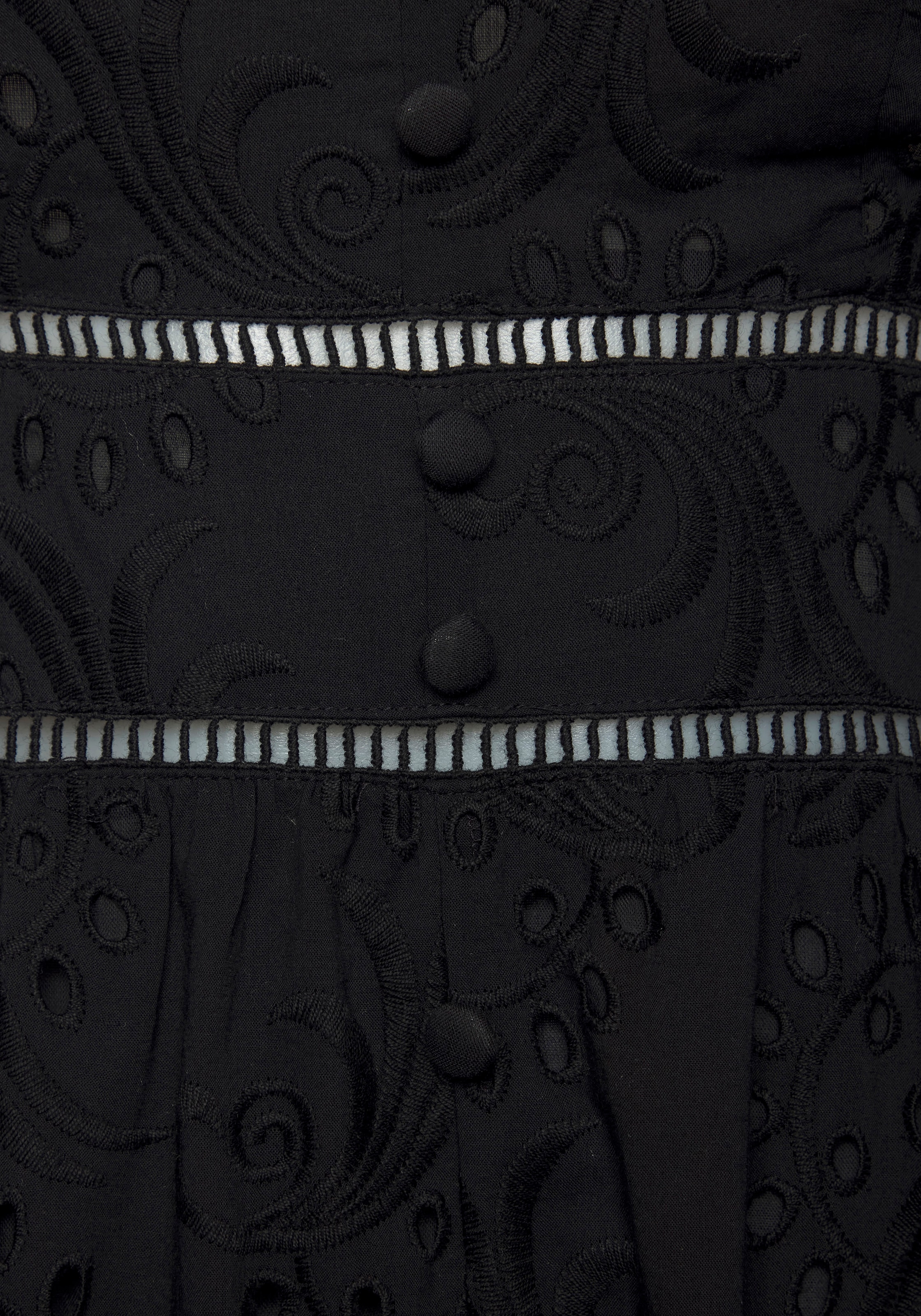 LASCANA Midikleid, mit sommerlicher Lochstickerei