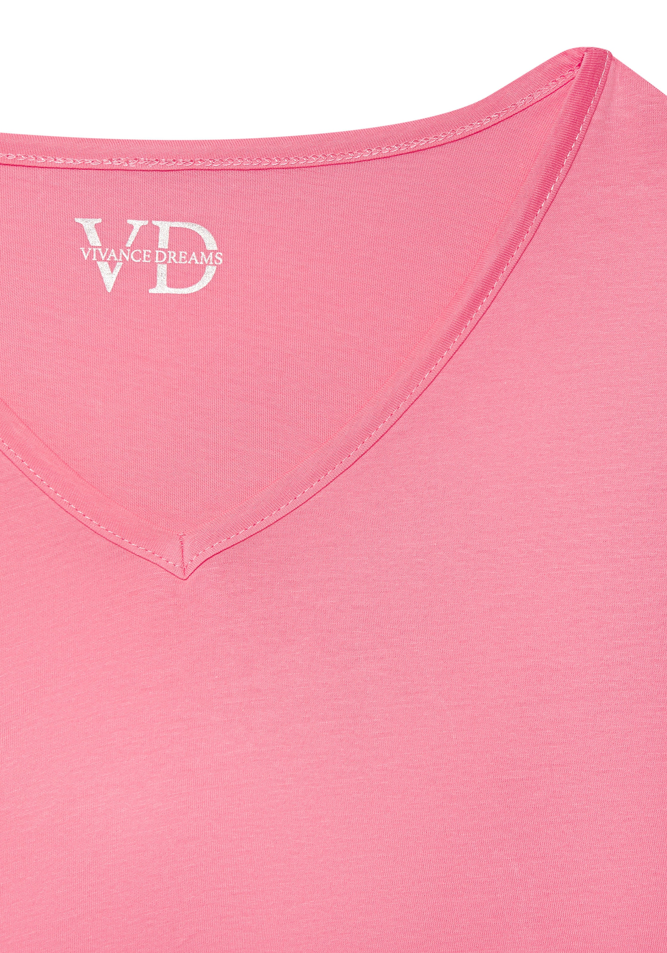 Vivance Dreams Pyjamaoberteil 1-teilig,  mit schönem V-Ausschnitt