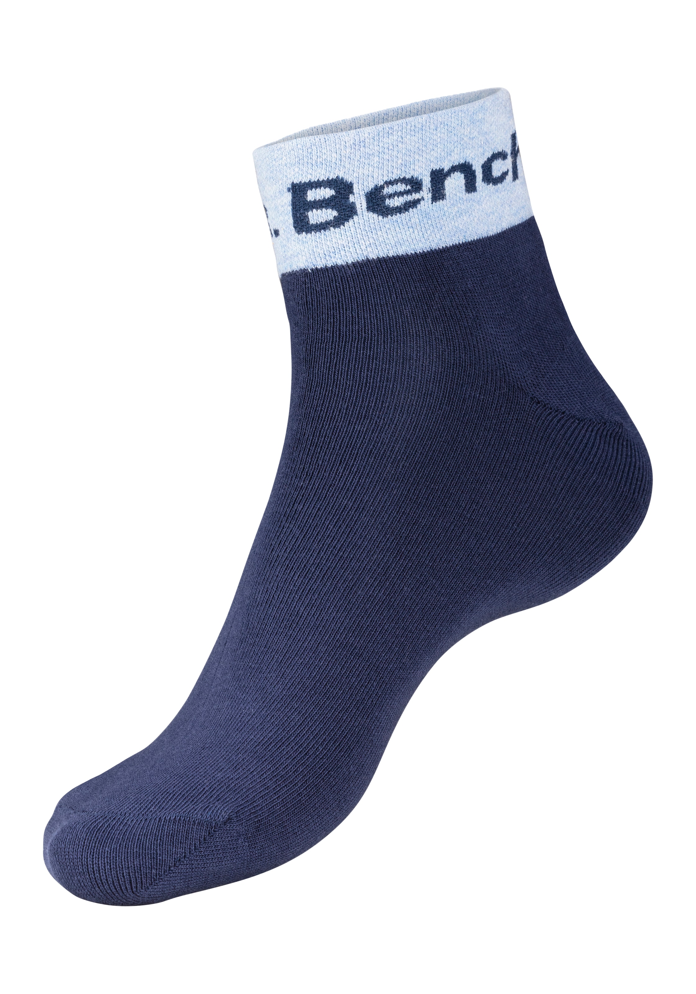Bench. Kurzsocken, (Packung, 8 Paar), mit eingestricktem Schriftzug am Bündchen