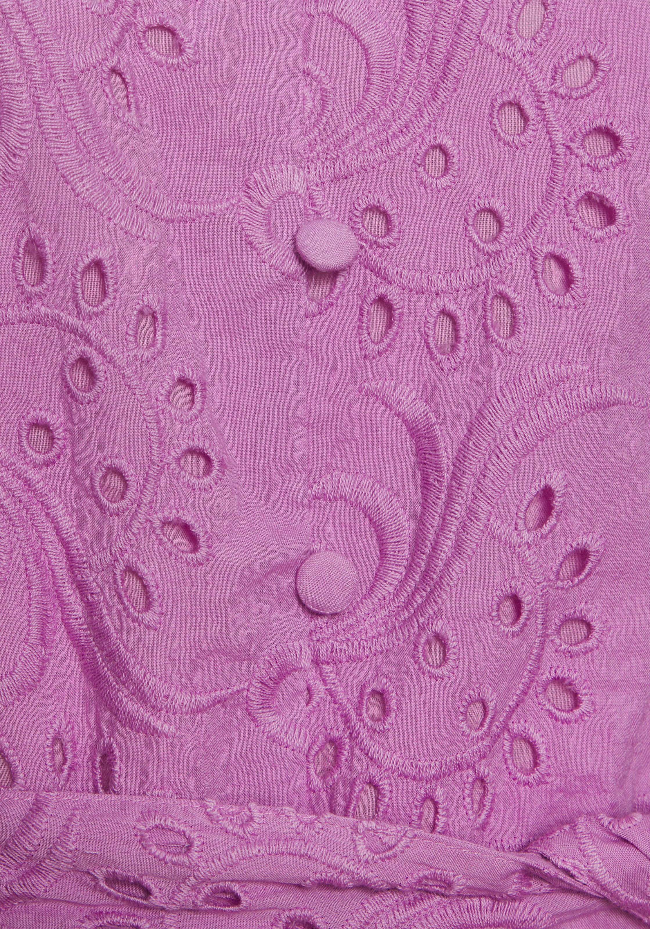 LASCANA Blusenkleid mit Bindegürtel,  und Lochstickerei, Spitzenkleid