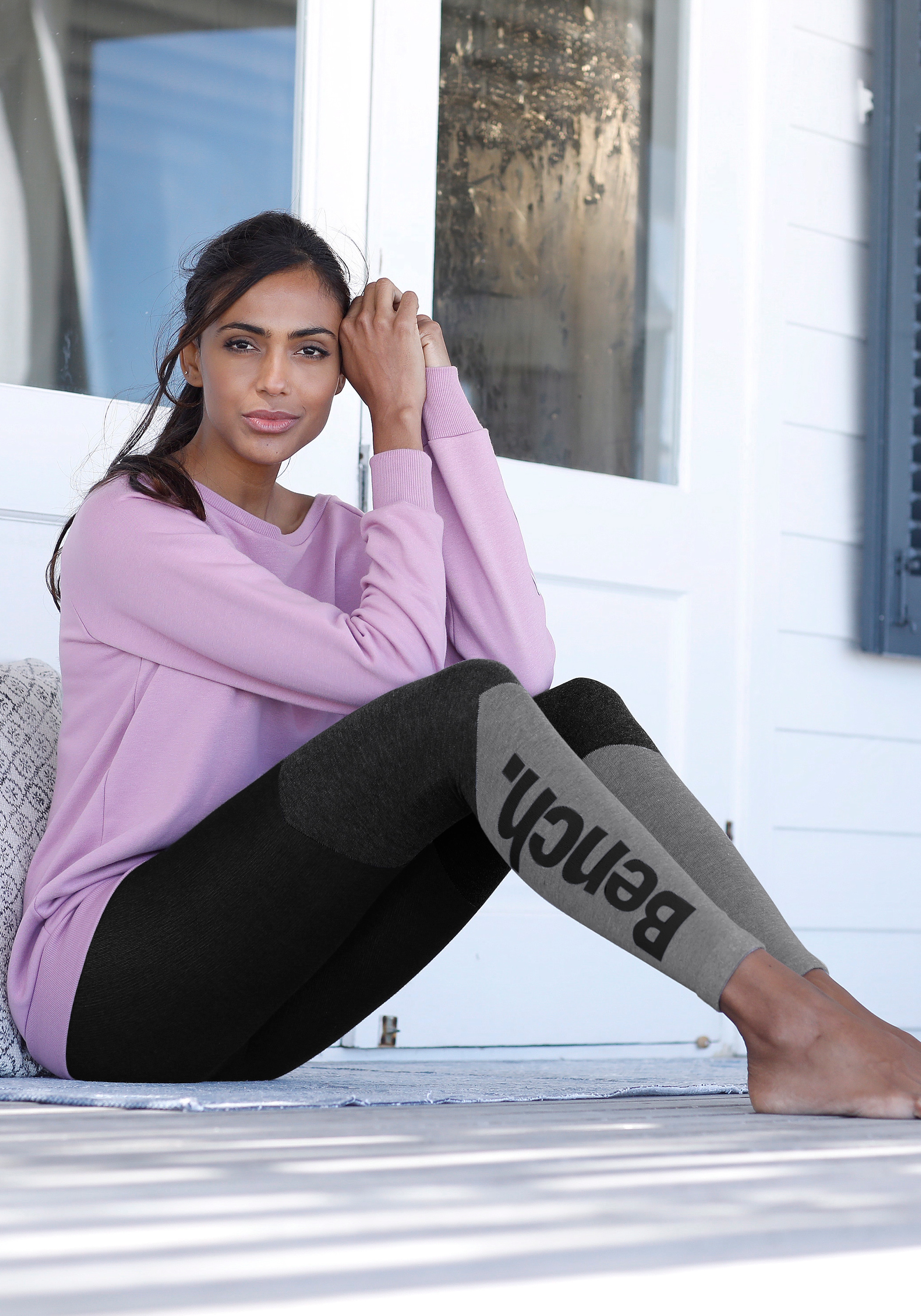 Bench. Strickstrumpfleggings »Damen, Teenie« Packung,  Strickstrumpfhose ohne Fuß im sportiven Colorblockdesign