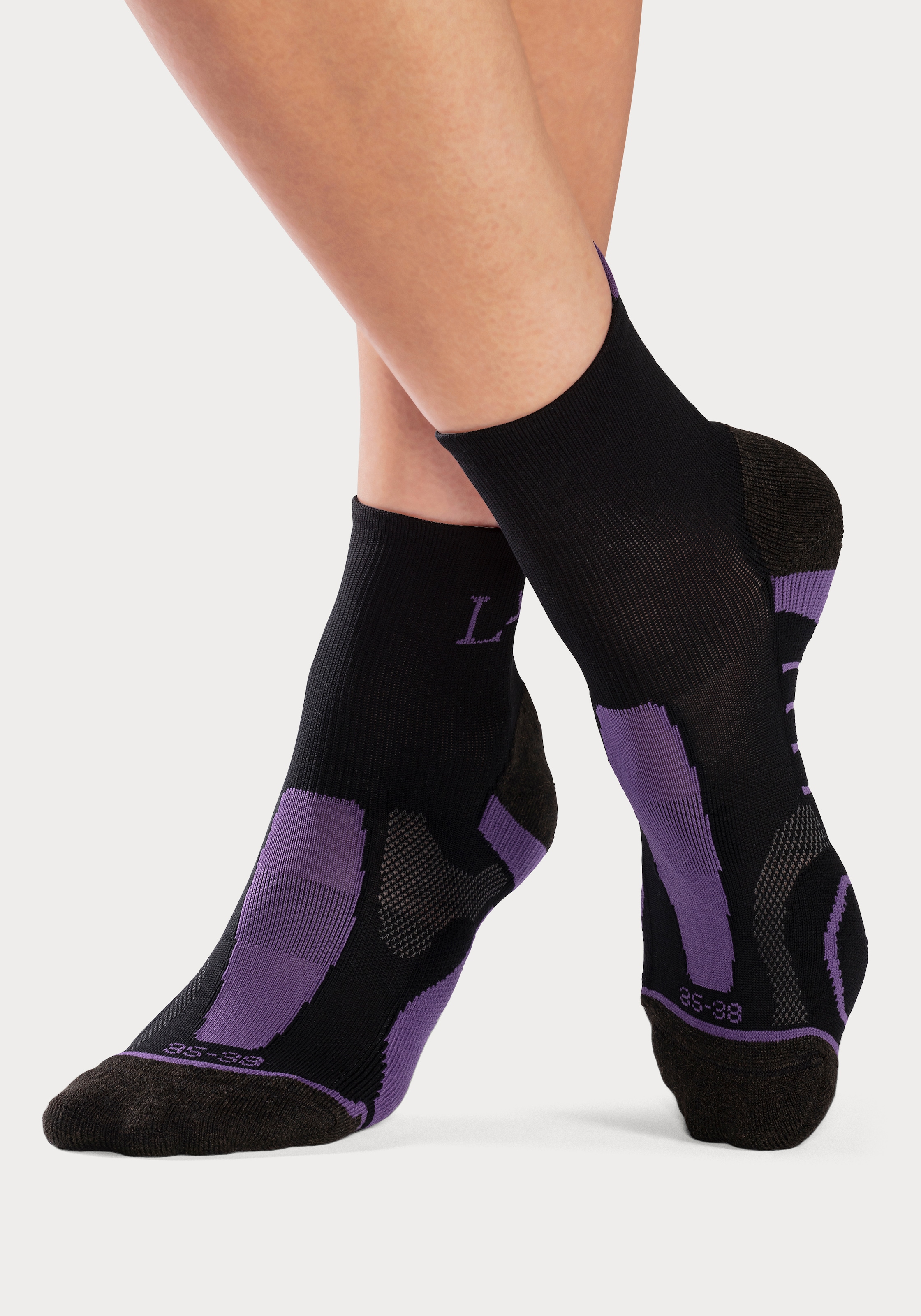 LASCANA ACTIVE Wandersocken, (Packung, 3 Paar), mit verstärkten Belastungszonen
